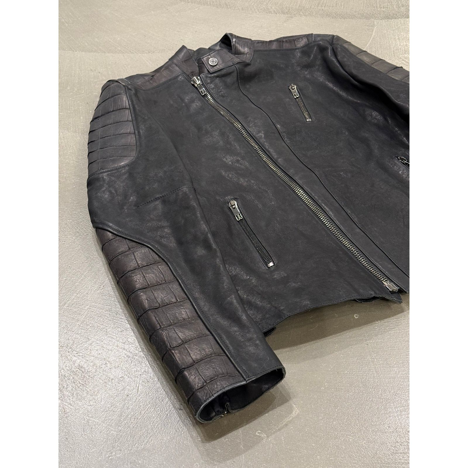 Dirk Bikkembergs 2000s Dirk Bikkembergs embossed crocodile leather jacket Size US L / EU 52-54 / 3 - 4 Thumbnail