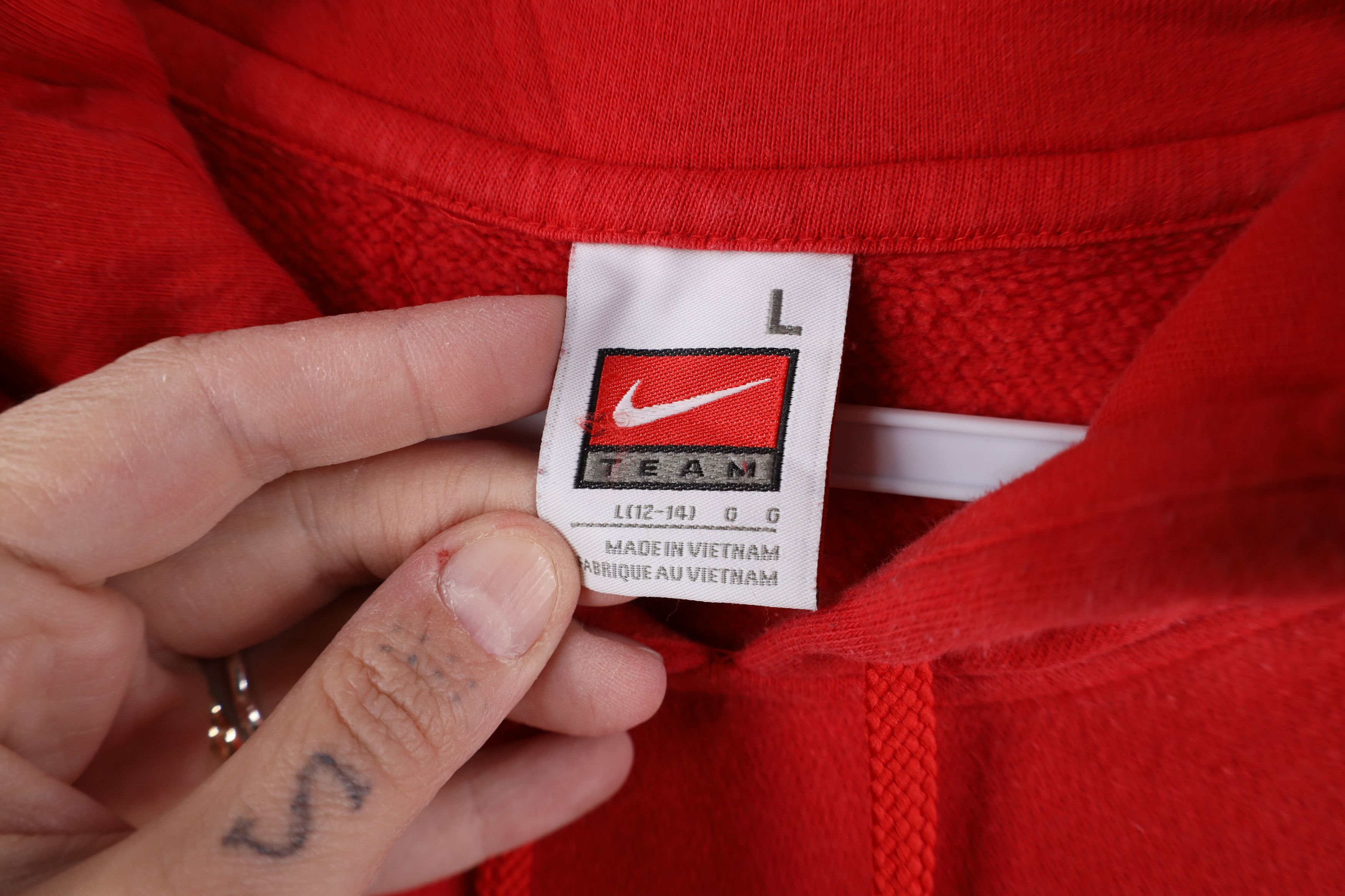 Nike Vintage Nike Center Swoosh Ohio State University Hoodie Size L / US 10 / IT 46 - 10 Thumbnail