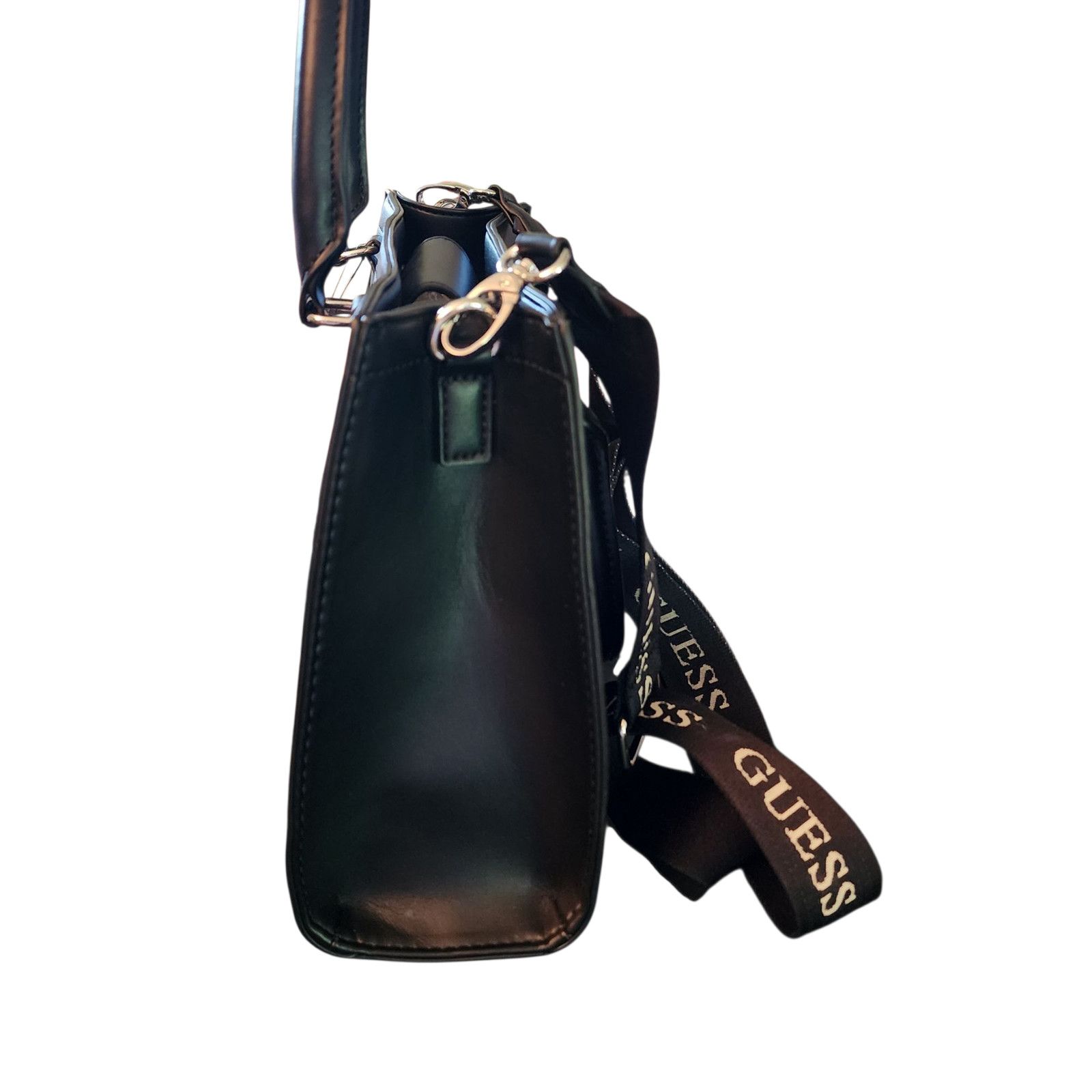 Guess Guess Finianan black faux leather satchel crossbody bag Size ONE SIZE - 4 Thumbnail