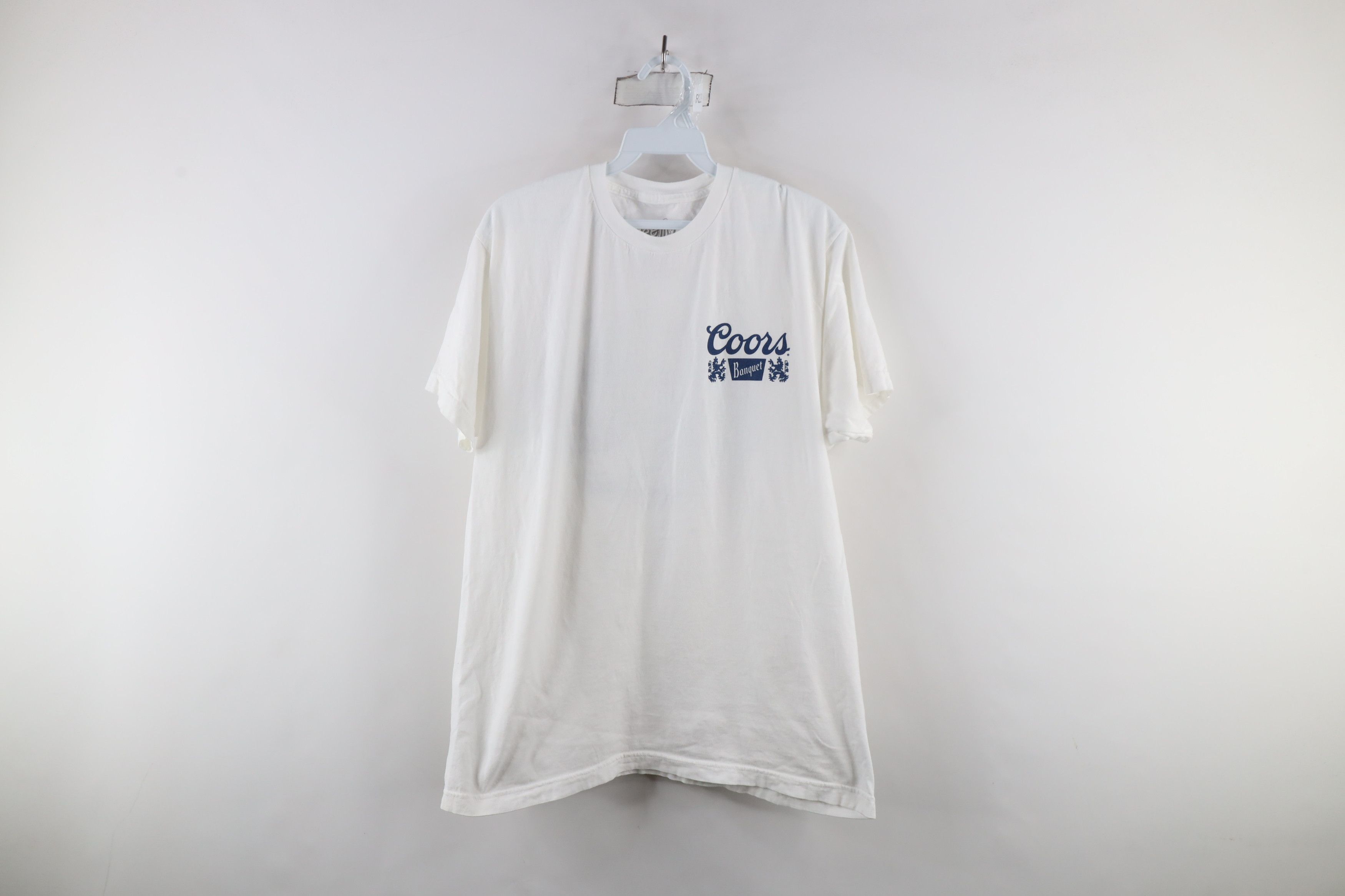 Vintage Retro Coors The Banquet Beer Short Sleeve T-Shirt White Size US L / EU 52-54 / 3 - 1 Thumbnail