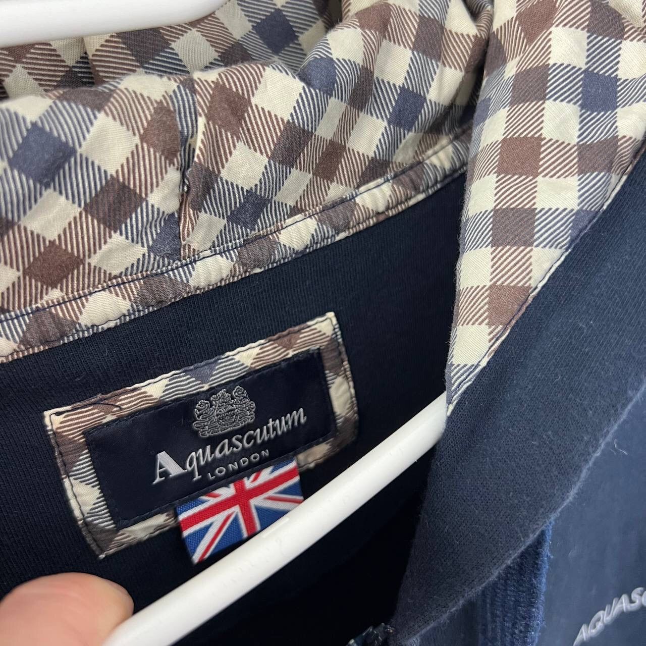 Aquascutum Aquascutum London Vintage Zip Hoodie Big Logo Casual Y2k Size US XL / EU 56 / 4 - 5 Thumbnail