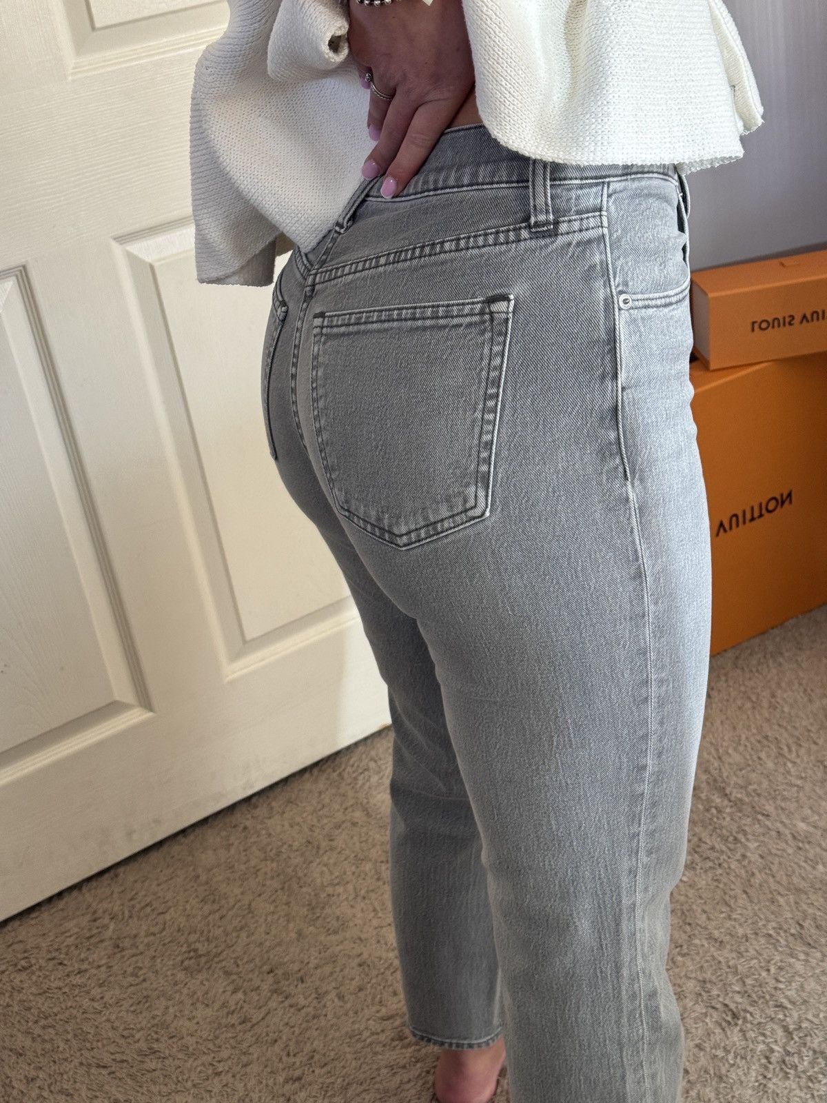 Abercrombie & Fitch Abercrombie & Fitch High Rise Straight Jeans Size 27" / US 4 / IT 40 - 4 Thumbnail