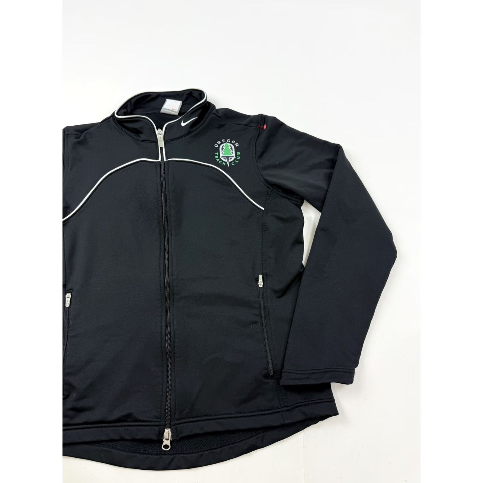 Nike Nike Oregon Track Club Jacket Womens M Black Full Zip Dry Fit Running Size M / US 6-8 / IT 42-44 - 2 Thumbnail