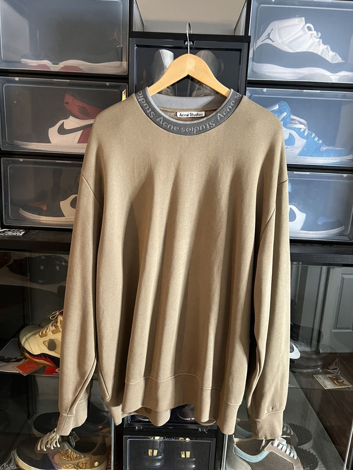 image of Acne Studios Crew Neck in Brown, Men's (Size 2XL)