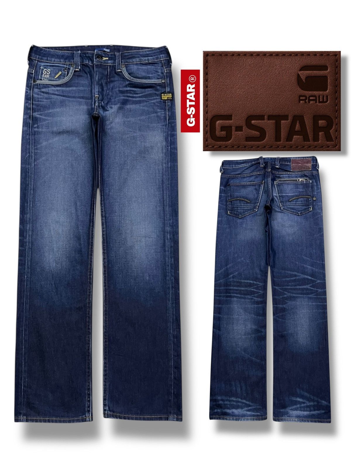 G-Star Vintage G-Star Raw Denim - Faded Wash, Honeycomb Denim Size US 32 / EU 48 - 1 Thumbnail