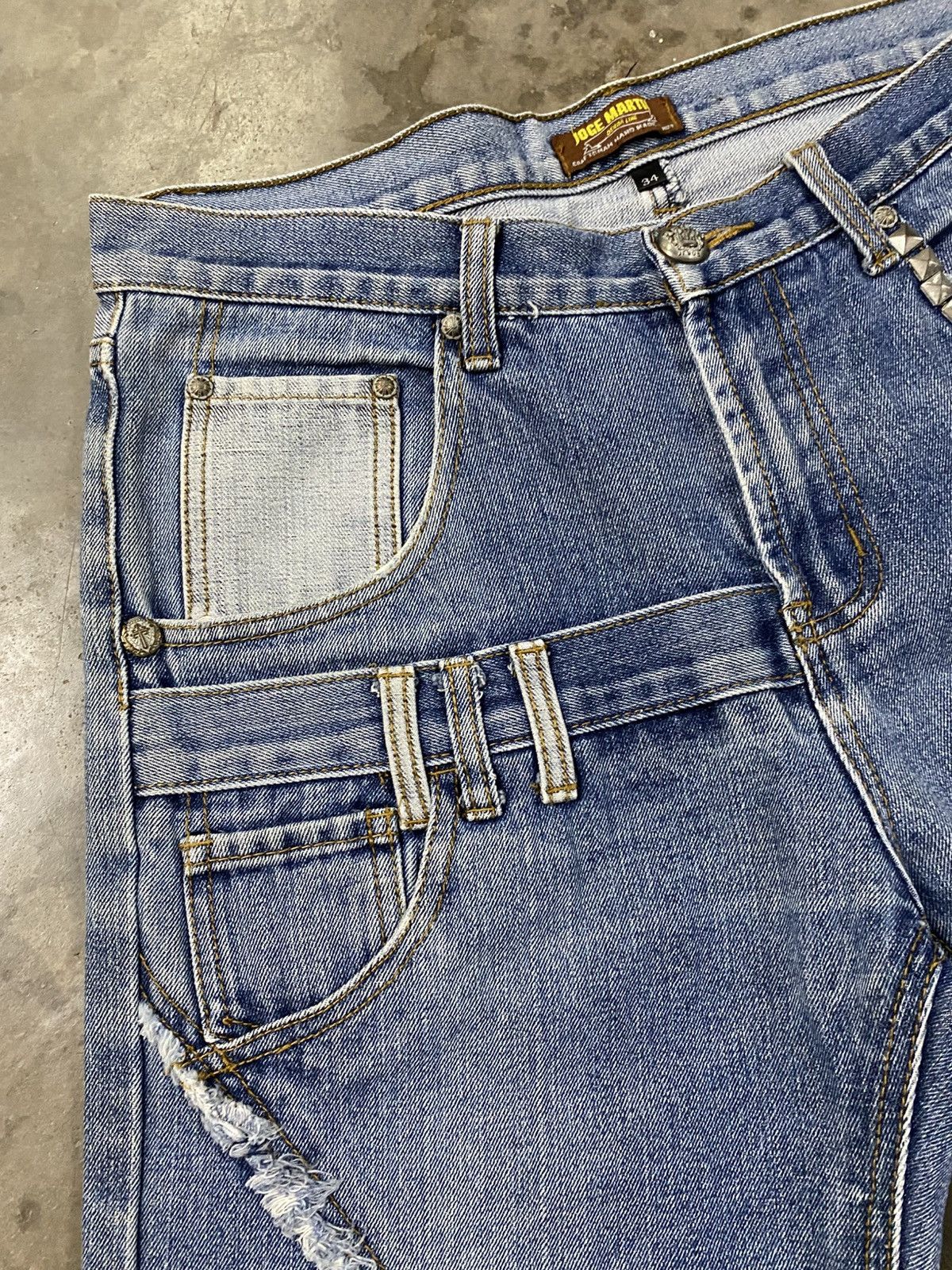 Craftsman × Designer × Vintage Vintage Joge Martin Craftsman Hand Made Denim Cropped @221 Size US 33 - 4 Thumbnail