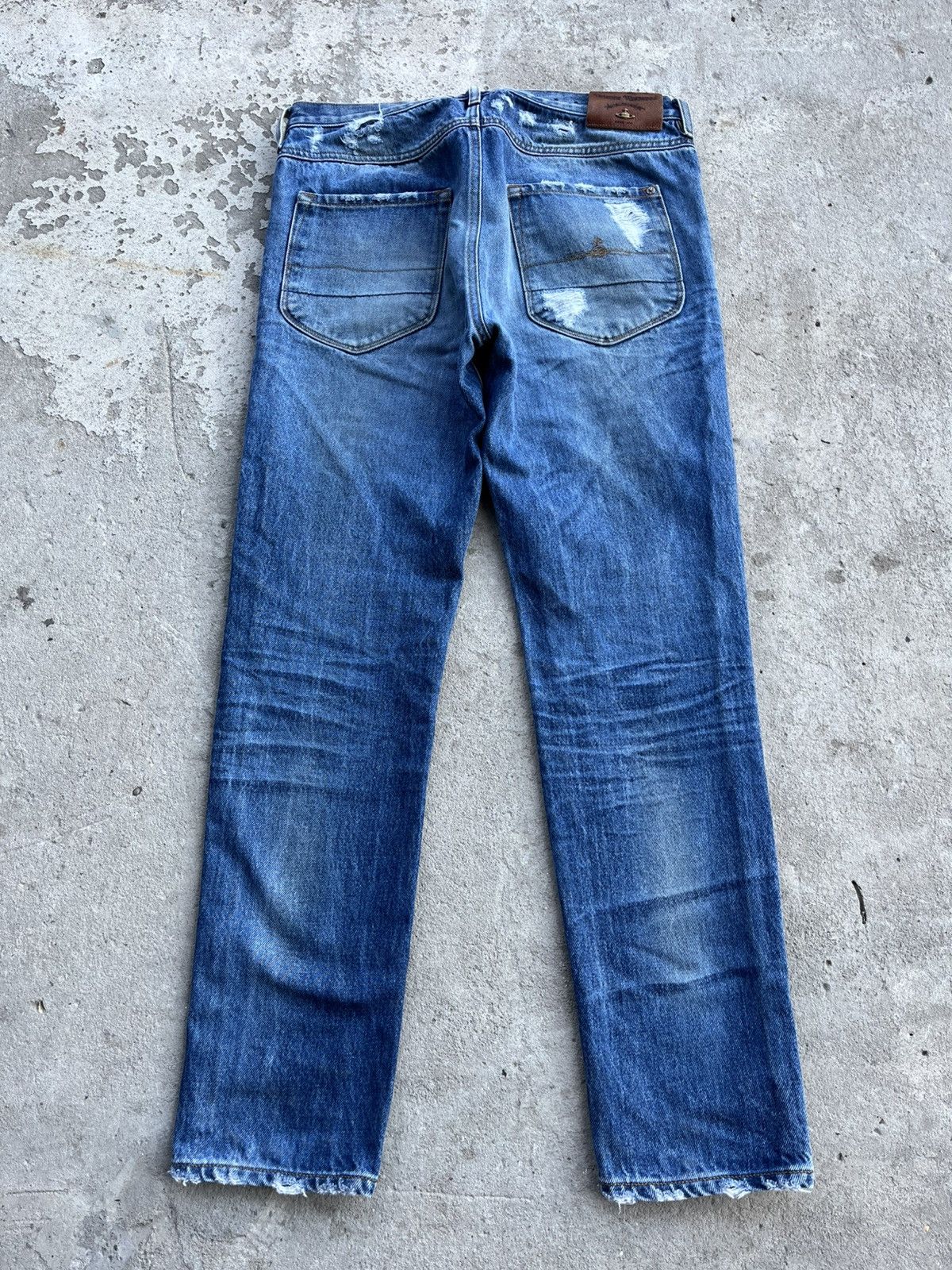 Vivienne Westwood Vivienne Westwood Rock N’ Roll Skinny Distressed Faded Jeans Size US 32 / EU 48 - 4 Thumbnail