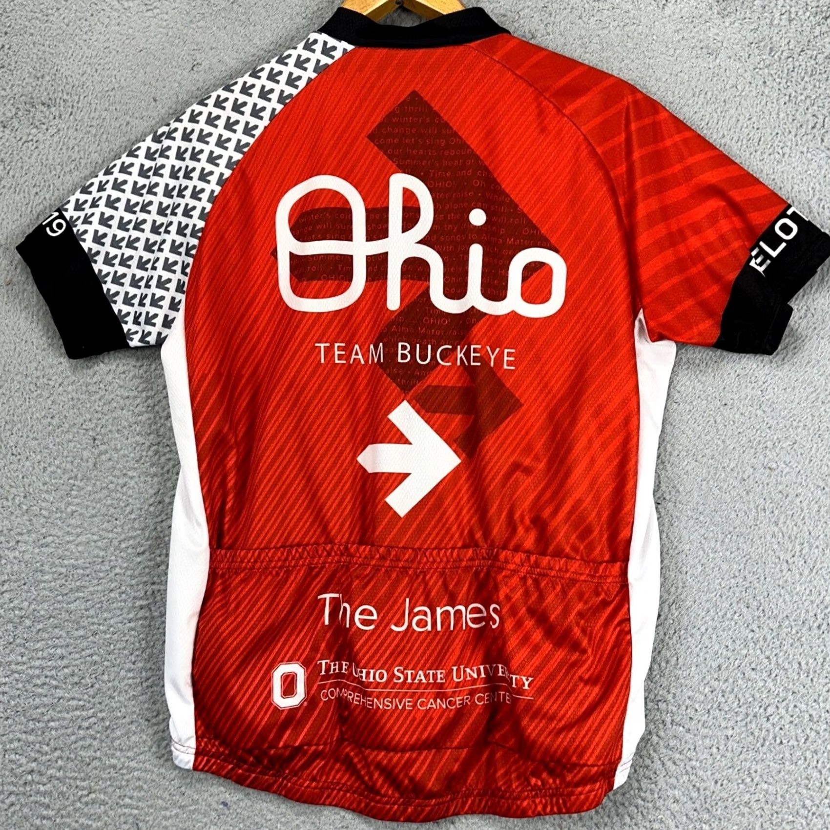 Vintage VINTAGE Ohio Ste Buckeyes Mens Cycling Jersey Shirt Medium Red Geometric Zip Up Hincapie Size US M / EU 48-50 / 2 - 3 Thumbnail