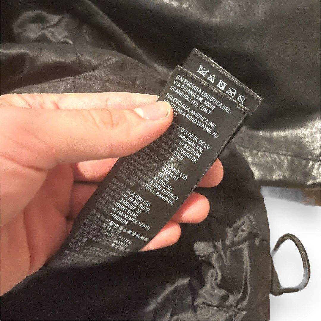 Balenciaga SAMPLE Black Hooded Leather Jacket Spring 2023 Size US XXL / EU 58 / 5 - 4 Thumbnail