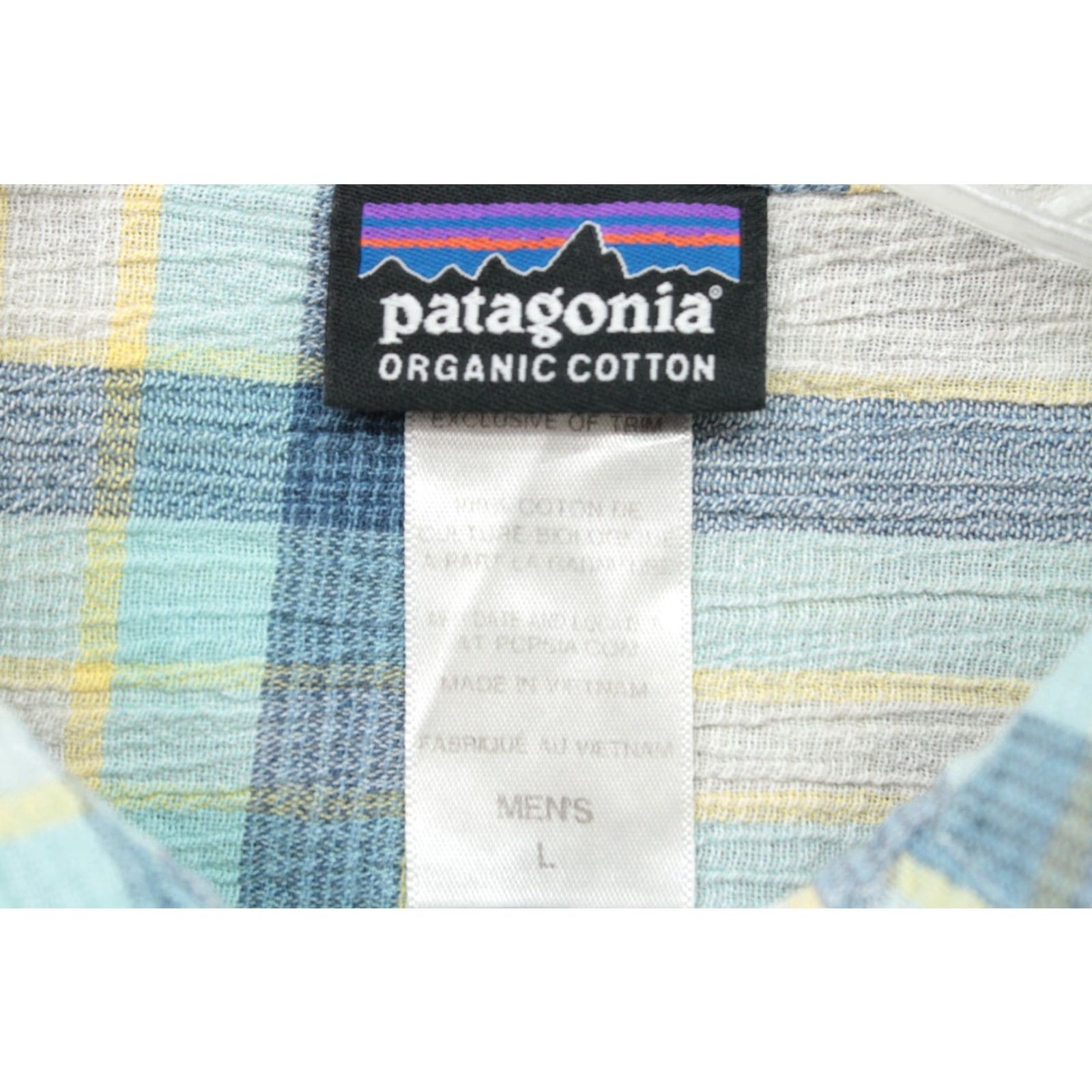 Patagonia Patagonia Yarn-Dye Shirt Mens Large Blue Plaid Button-Up Organic Cotton Preppy Shirt Size US L / EU 52-54 / 3 - 6 Thumbnail