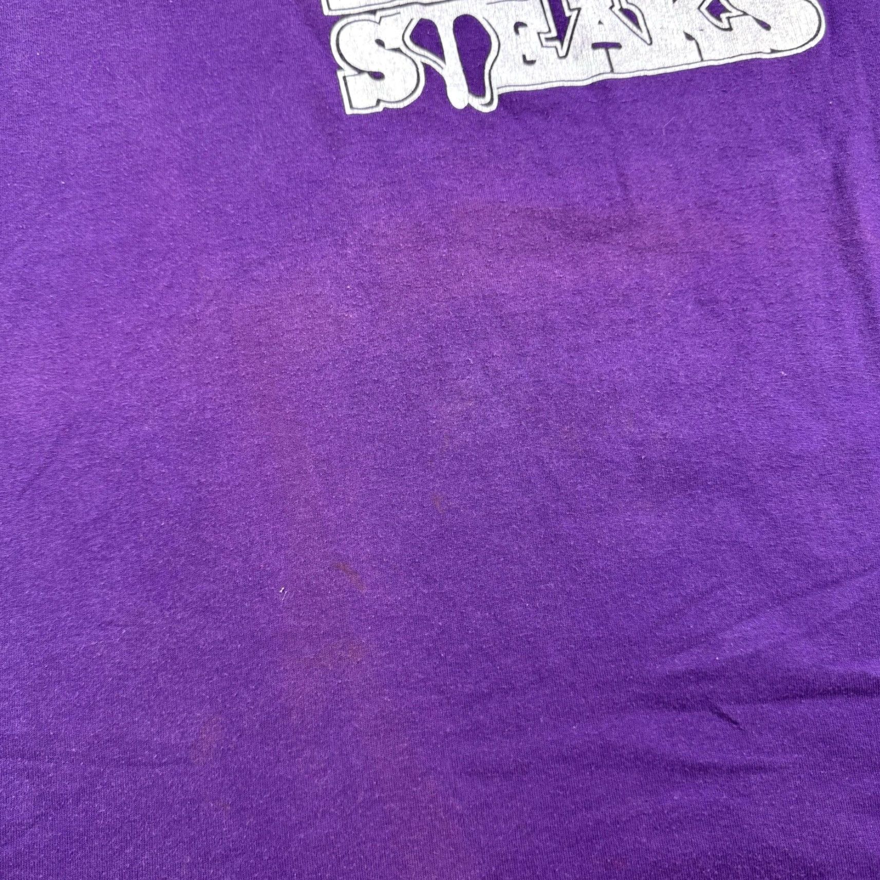 Jerzees Vintage 70s Long Horn Steaks T Shirt Adult Large Purple Graphic Barbque Party Size US L / EU 52-54 / 3 - 2 Thumbnail
