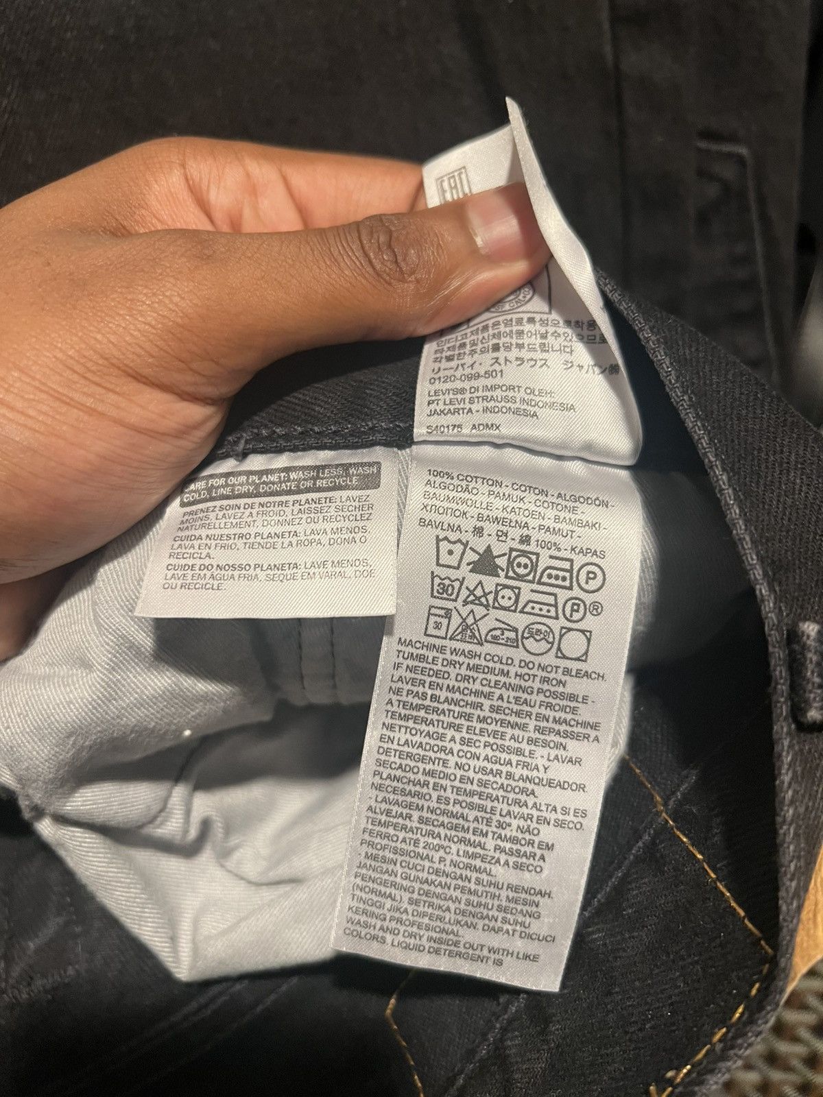 DENIM TEARS Levi's x Denim Tears The Cotton Wreath Jean 'Black' Size US 38 / EU 54 - 5 Thumbnail
