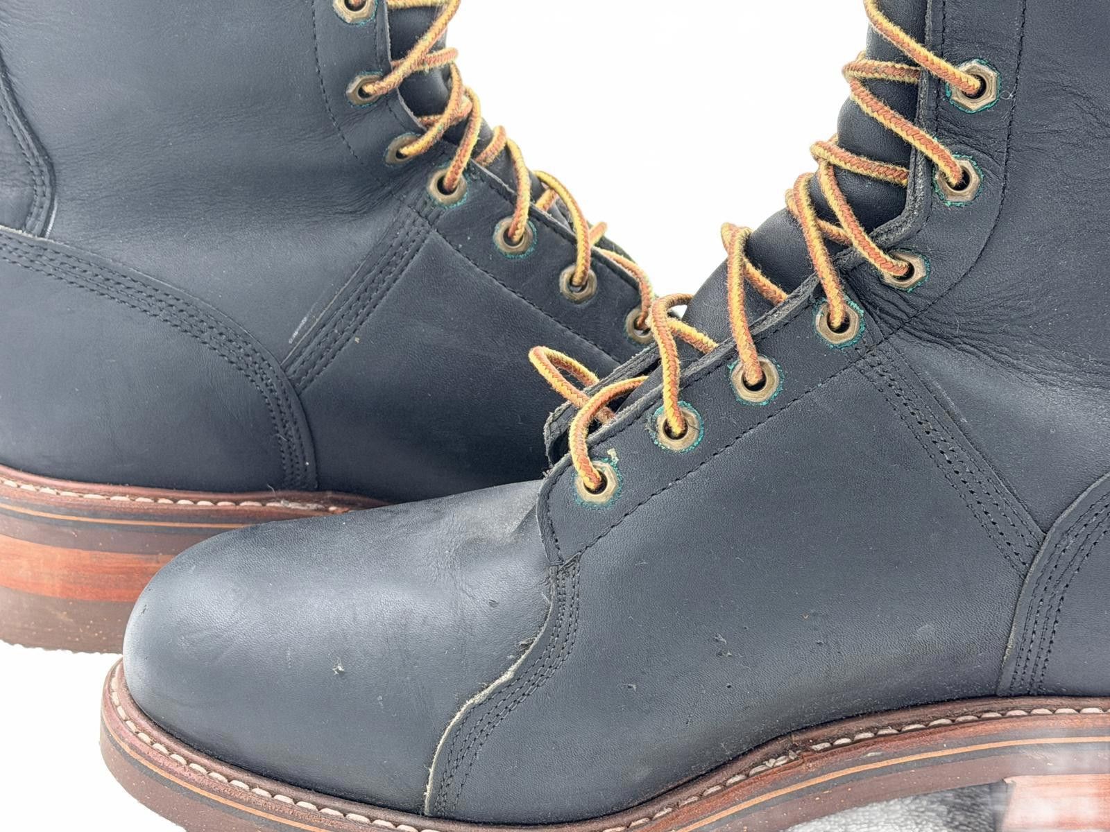 Other Hall's Lineman Motorcycle Boots 12E Gorgeous w/ New Soles! Size US 12 / EU 45 - 4 Thumbnail
