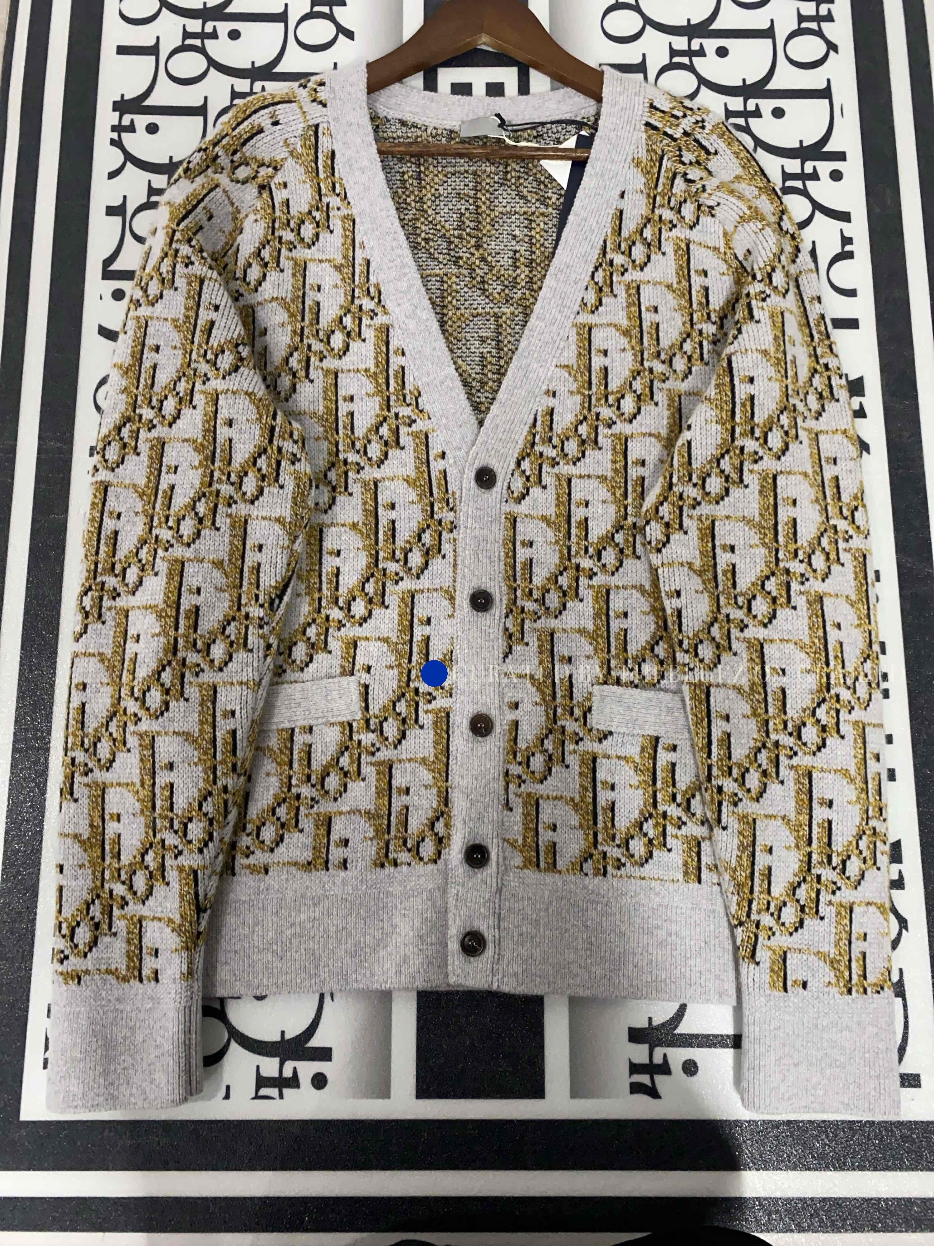 Dior Stylish Beige Monogram Cardigan in XL Size US XL / EU 56 / 4 - 1 Thumbnail
