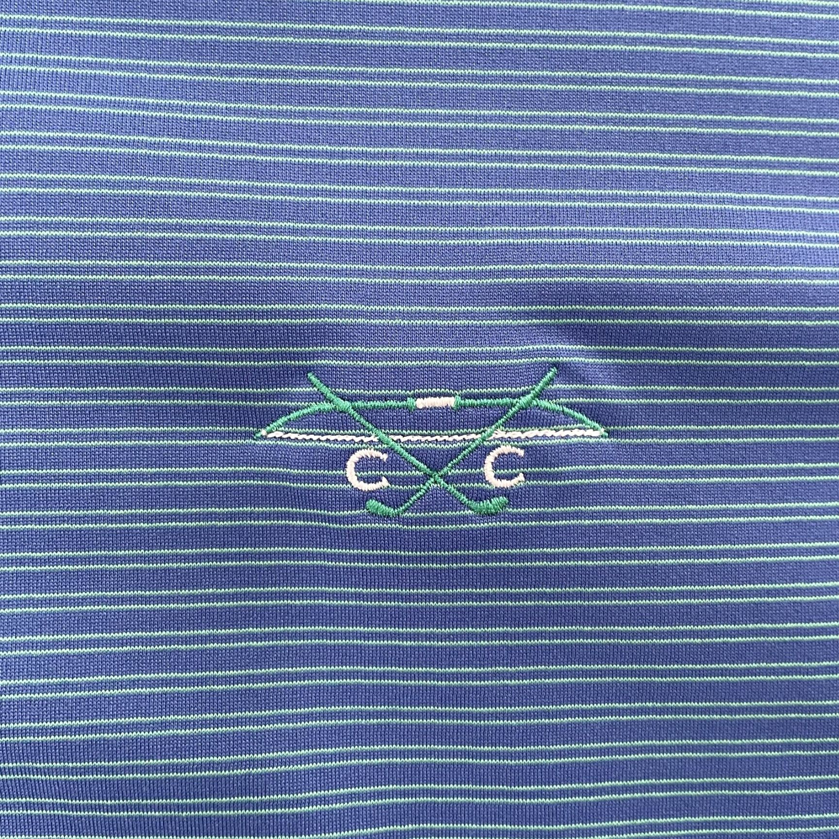 Vintage VINTAGE Holderness & Bourne Polo Shirt Adult XL Blue Stripe Golf Logo Men Size US XL / EU 56 / 4 - 4 Thumbnail