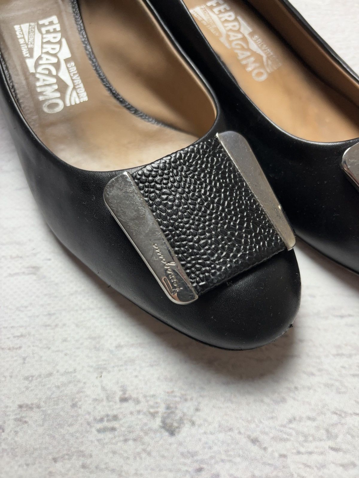 Salvatore Ferragamo Salvatore Ferragamo leather Italian vintage shoes mules Size US 8 / IT 38 - 6 Thumbnail
