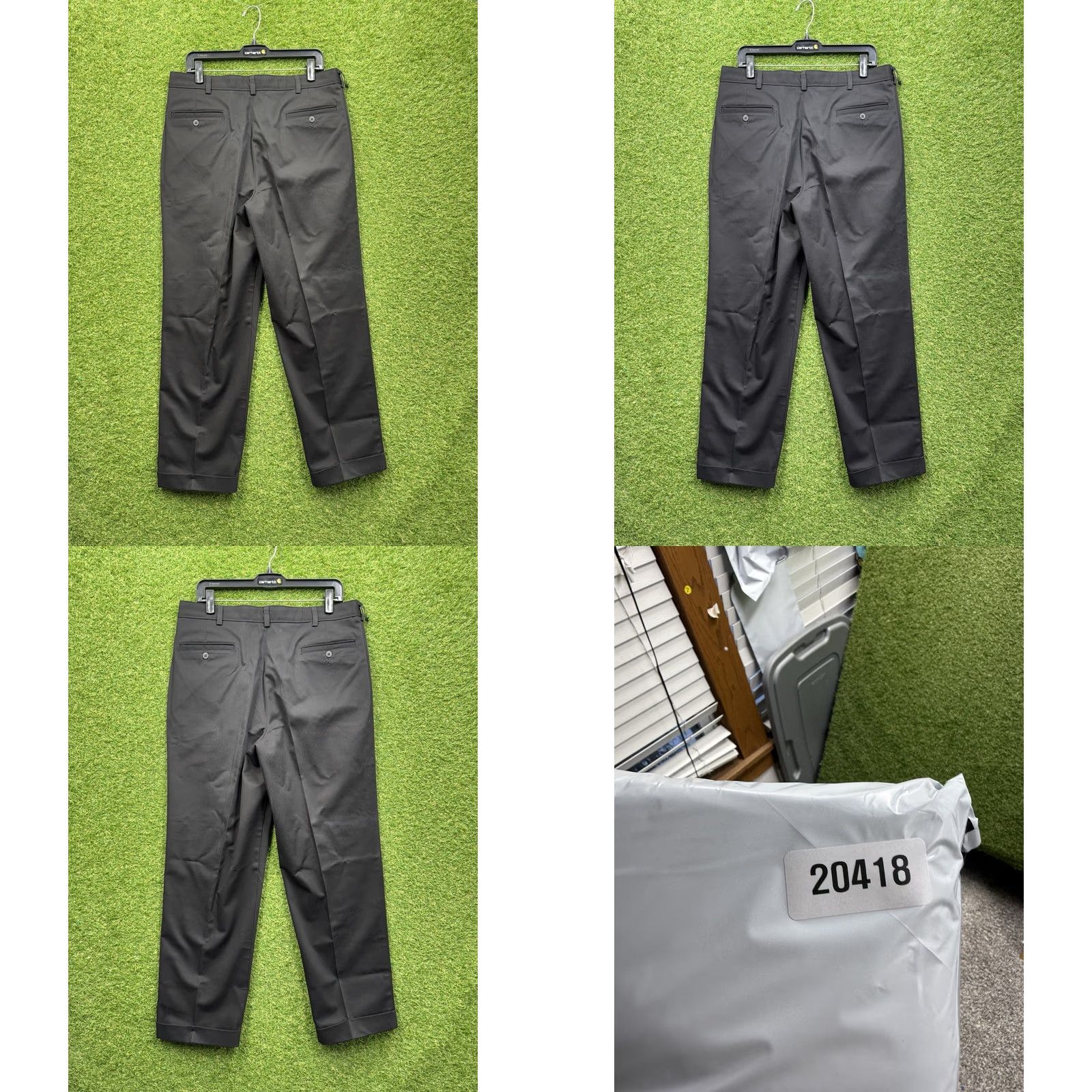 Savane Savane Mens 36x29 Chino Flat Front Pants Dark Saphire Classic 36 Regular Cotton Blend Slacks NWT Size US 36 / EU 52 - 8 Thumbnail