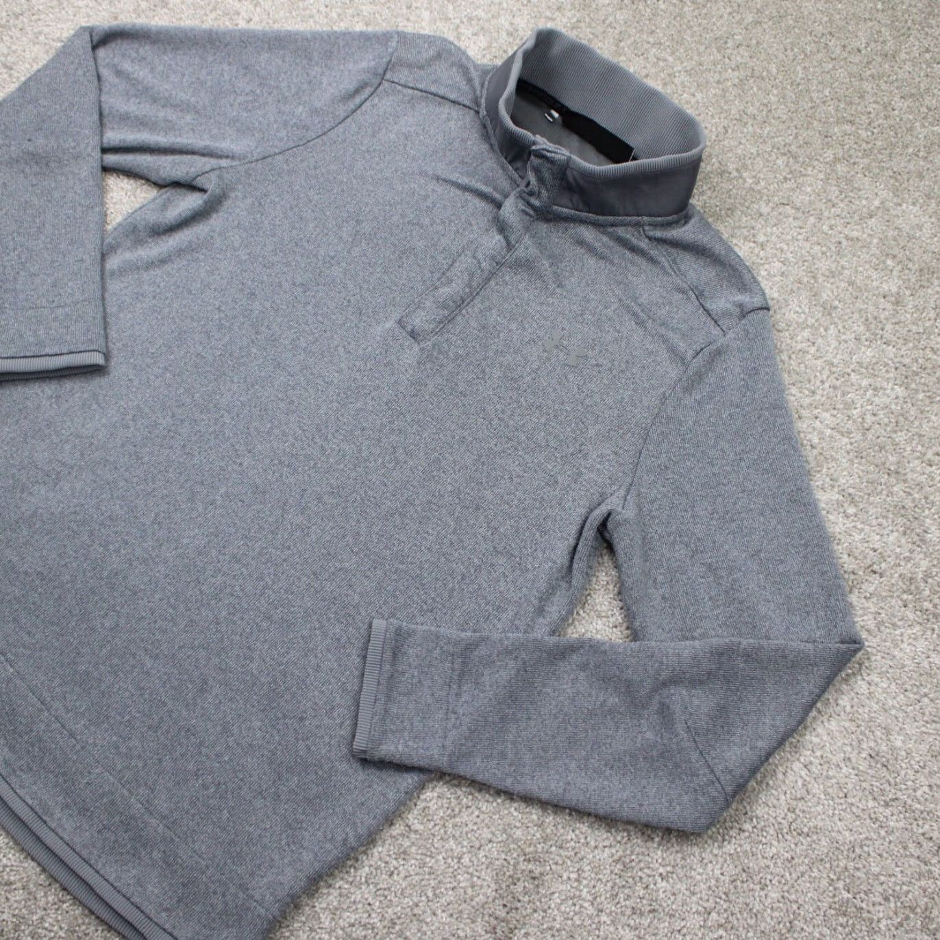 Under Armour Under Armour Sweatshirt Mens Medium Gray UA Coldgear Loose Fit 1/4 Zip L/S Jacket Style Pullover Regular Fit 1/4 Zip Sports Gear Hoodie Size US M / EU 48-50 / 2 - 3 Thumbnail