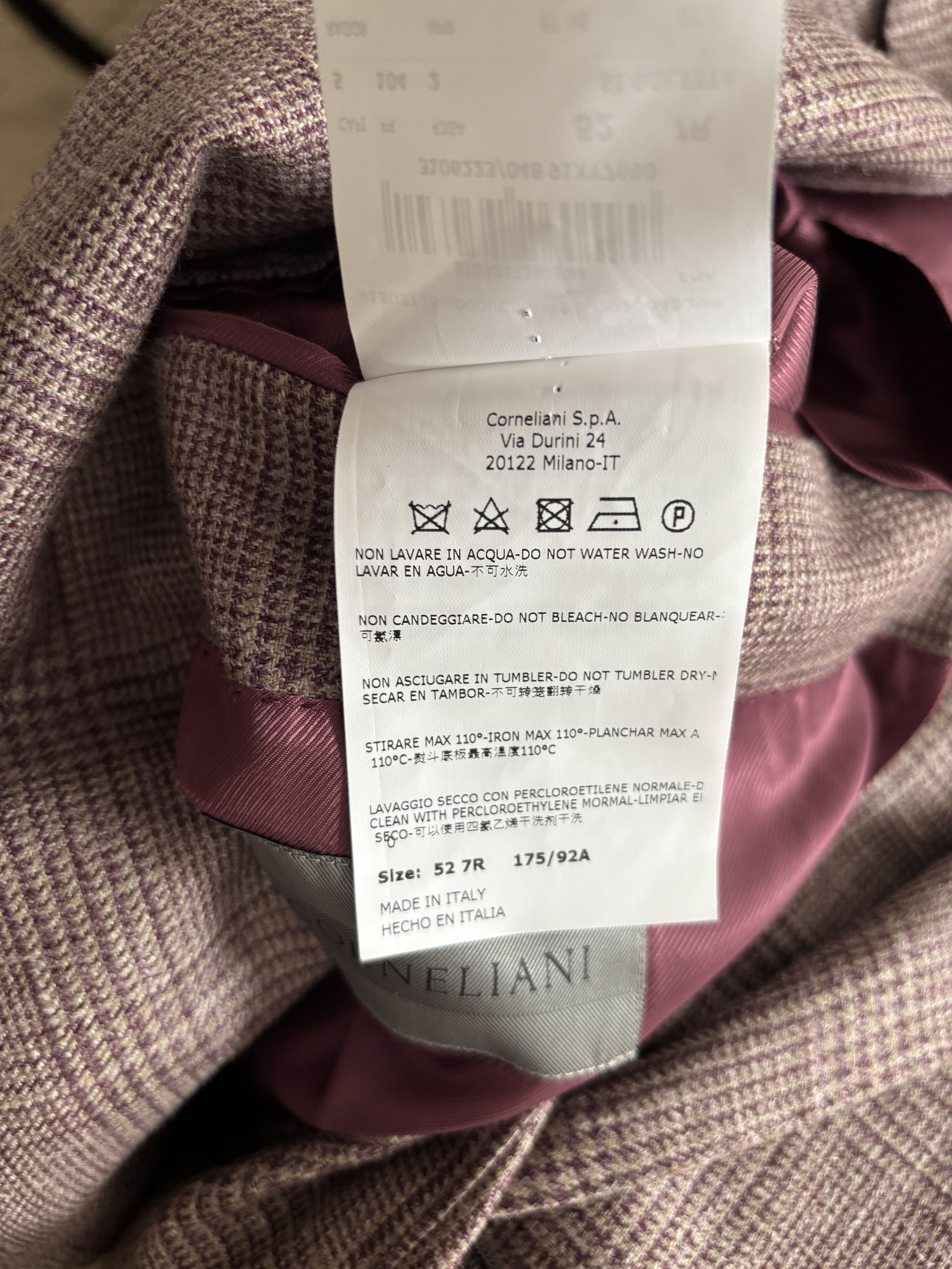 Corneliani $2200 Unstructured Glen Check Wool Silk Linen Sport Coat Size 42R - 13 Thumbnail