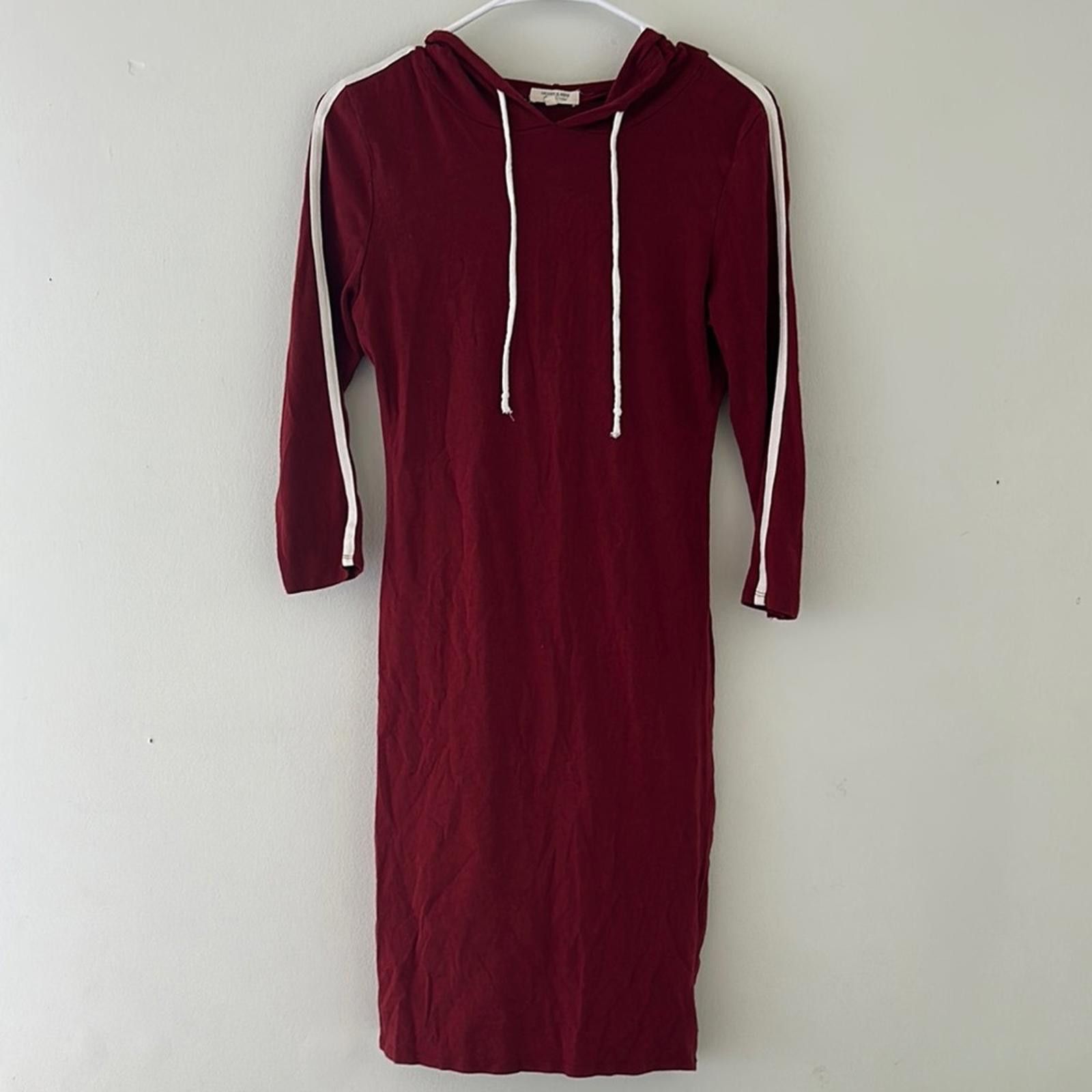 Other Heart & Hips Red Hooded Raglan Dress Size S / US 4 / IT 40 - 1 Thumbnail