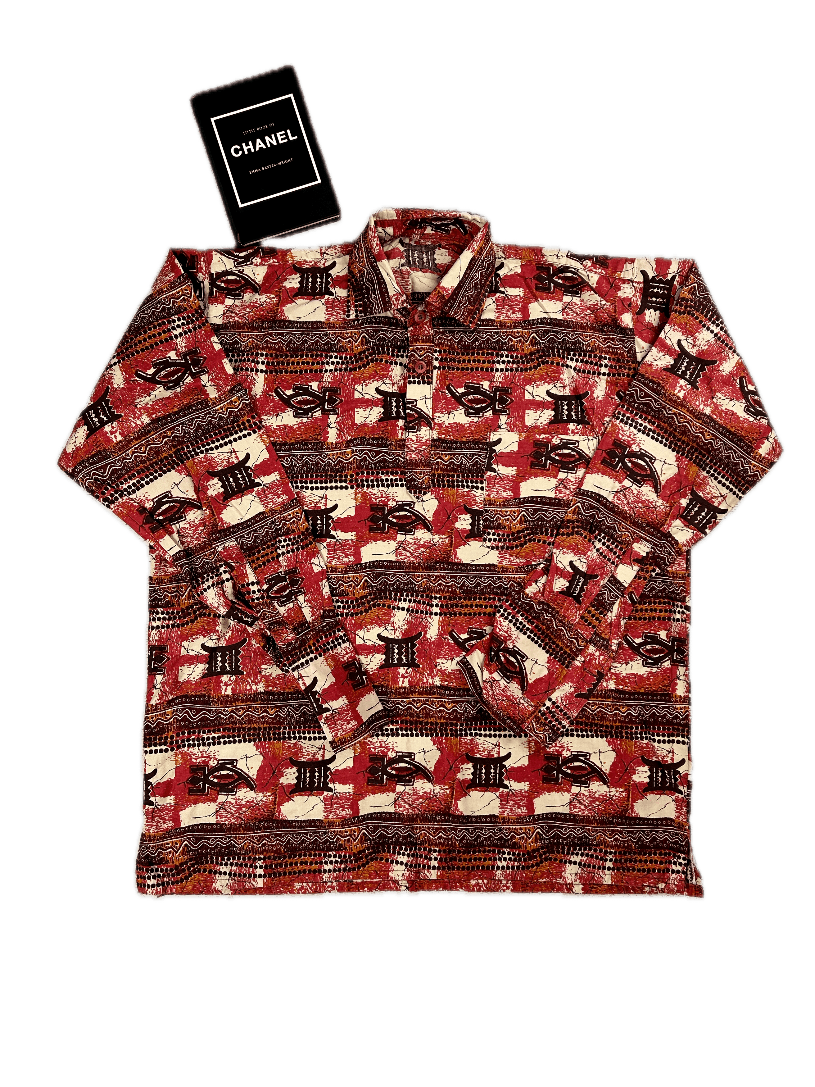 Flannel × Japanese Brand × Vintage Vintage Chinese shirts Monogram AOP Oldmoney Oversize Size US XL / EU 56 / 4 - 1 Thumbnail