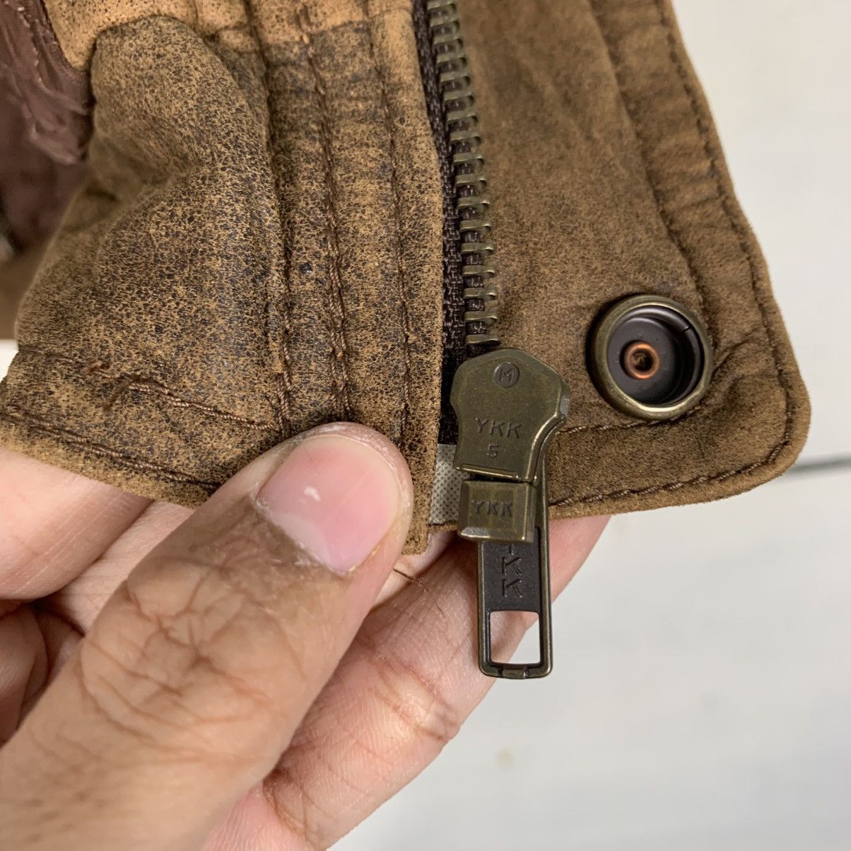 Vintage ☀️Suntory Coffee Boss leather zipper sherpa collar jacket Size US M / EU 48-50 / 2 - 17 Thumbnail
