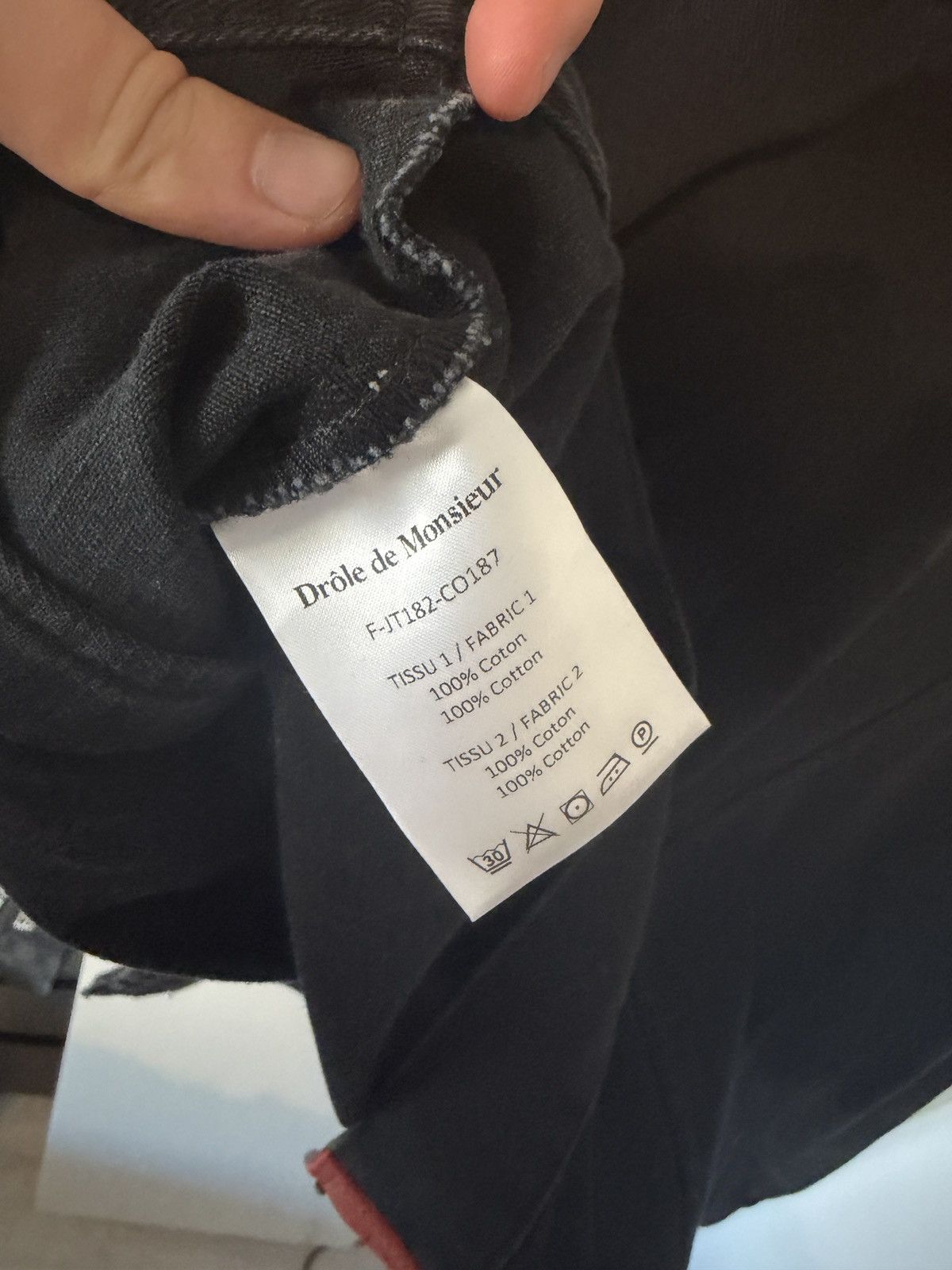 Drole De Monsieur Black Denim Jacket, Men's (Size Xl) — image 5 of 5