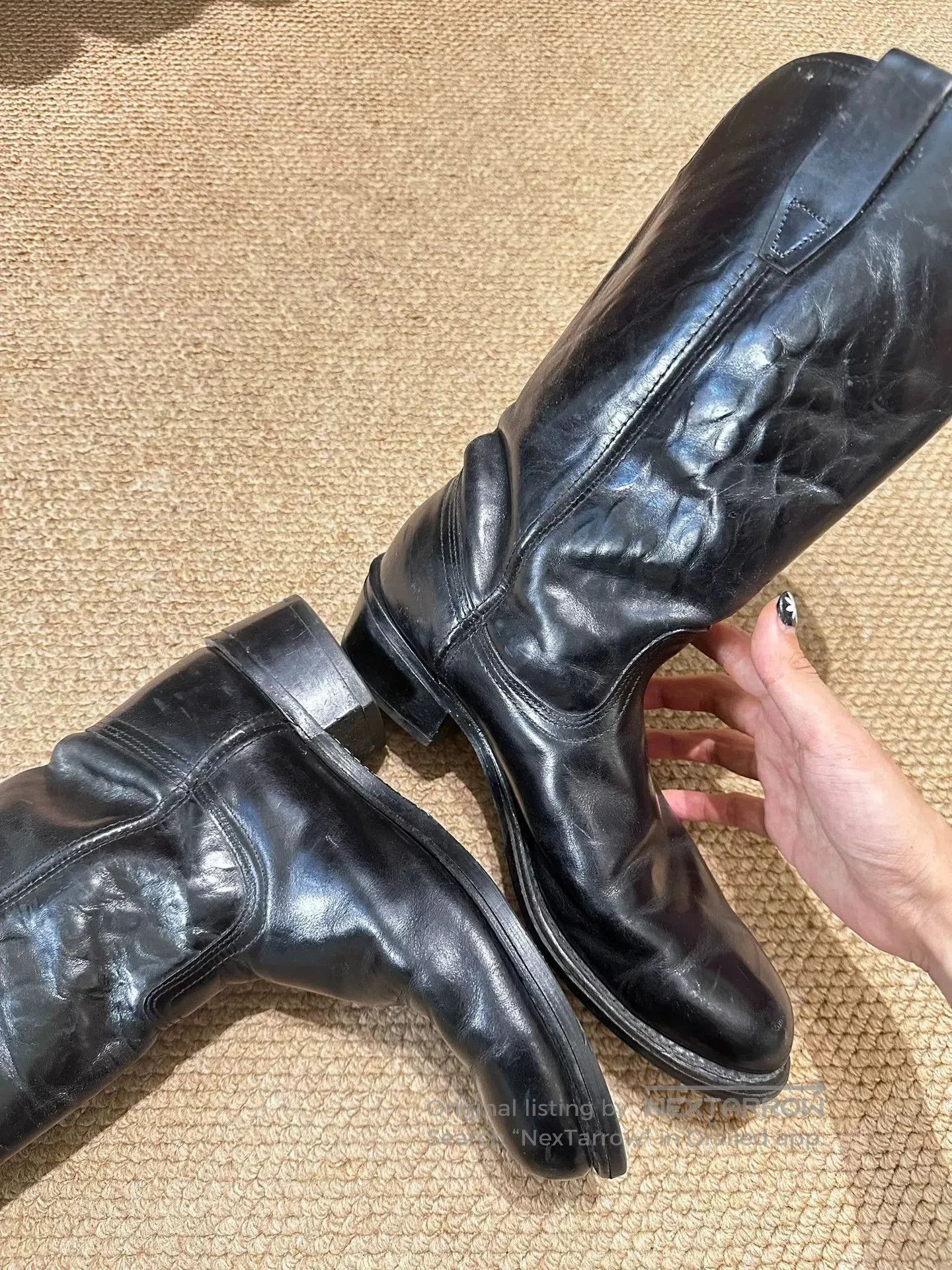 Vintage Vintage American Western Leather Boots. Size US 9.5 / EU 42-43 - 4 Thumbnail