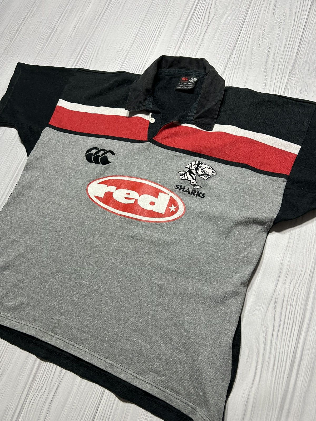 Canterbury of New Zealand Vintage 00’s Sharks Rugby Union Shirt Canterbury Jersey Size US XXL / EU 58 / 5 - 2 Thumbnail