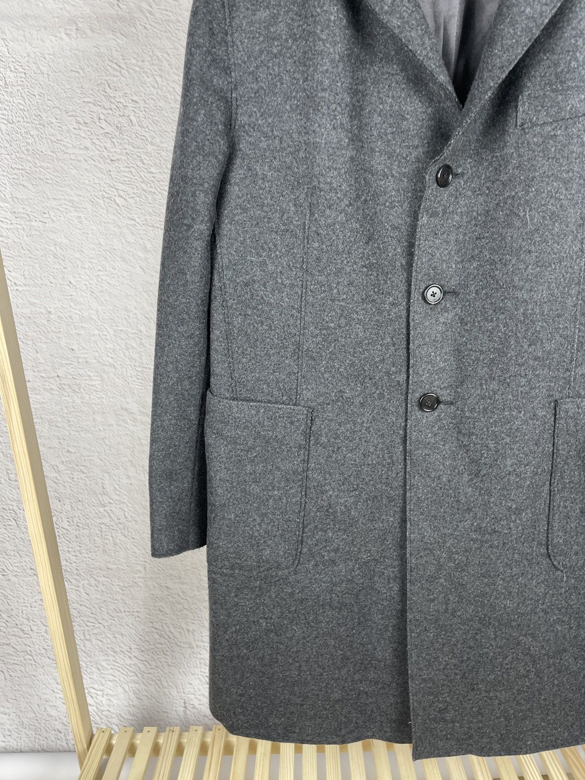Z Zegna Z Zegna grey single breasted wool unlined trench coat logo Size US L / EU 52-54 / 3 - 4 Thumbnail