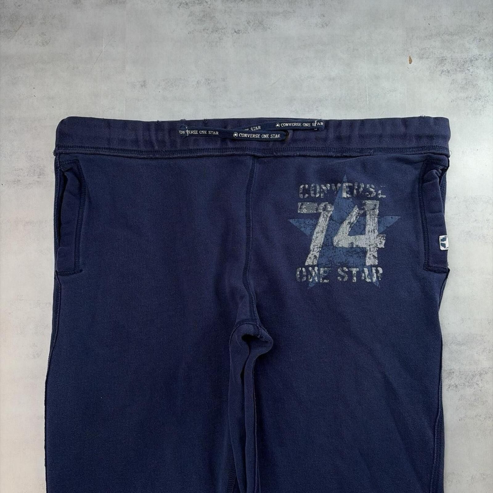 Converse Y2K Navy Converse Grunge Gothic Skater Baggy Sweatpants Size US 36 / EU 52 - 2 Thumbnail