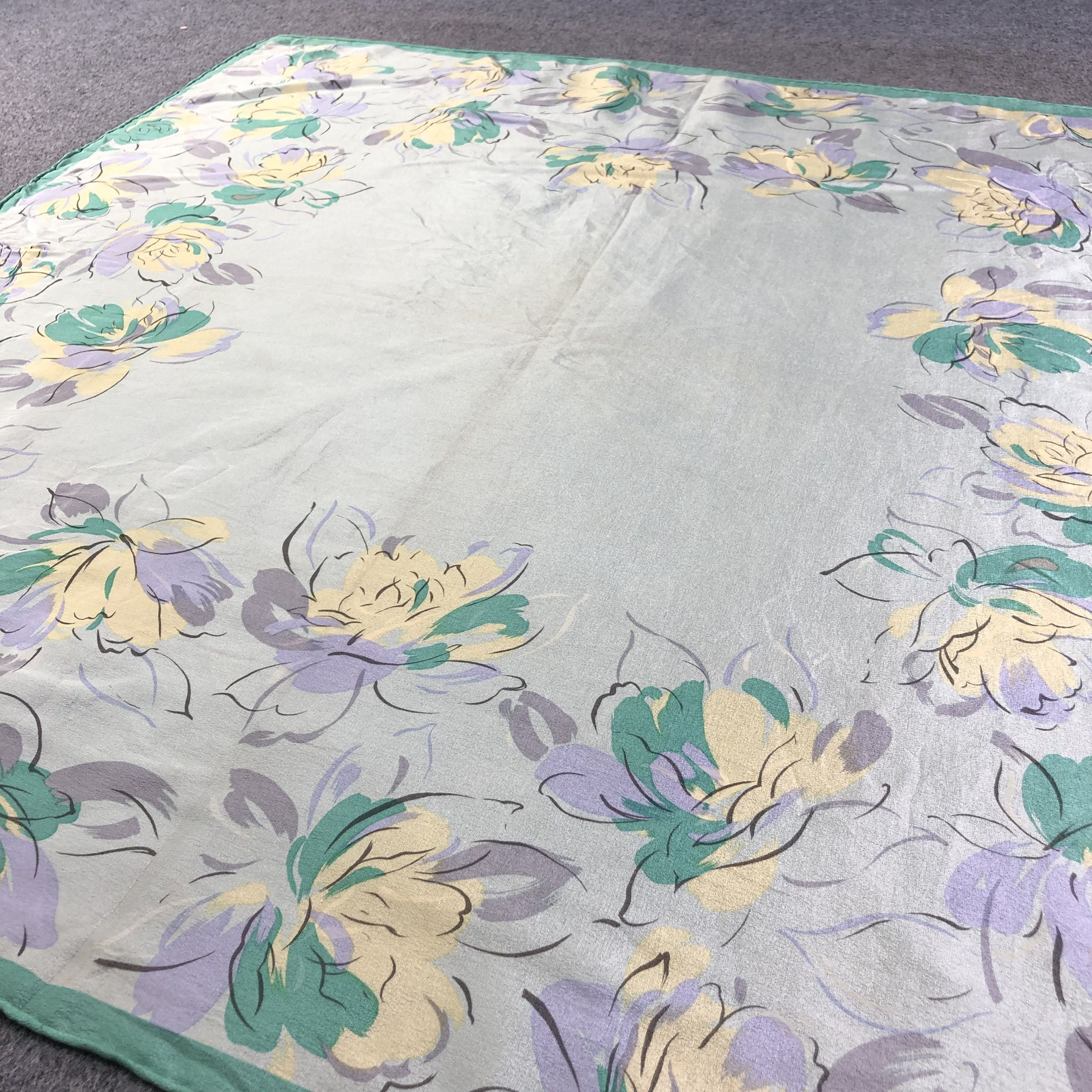 Pierre Cardin Vintage Pierre Cardin Floral Hand Rolled Silk Scarf M954 Size ONE SIZE - 2 Thumbnail