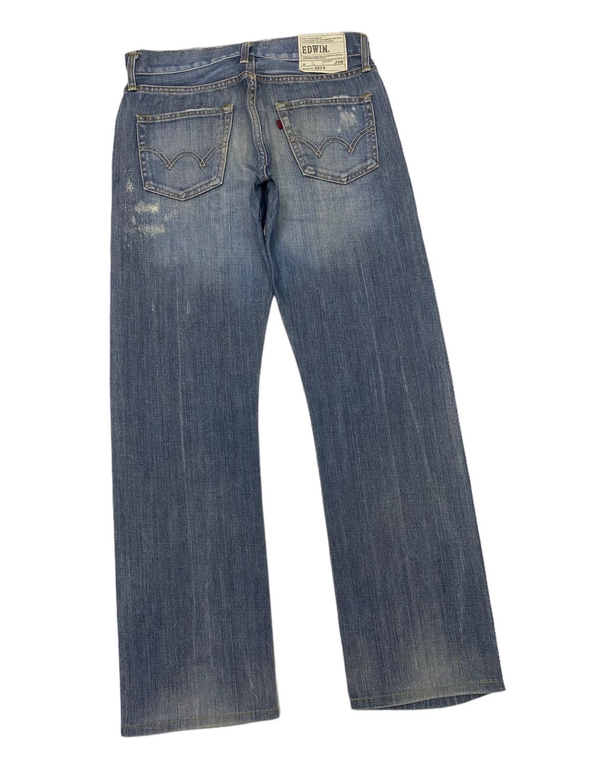 Hysteric Glamour EDWIN 503R JAPAN DISTRESSED DENIM JEANS Size US 30 / EU 46 - 6 Thumbnail