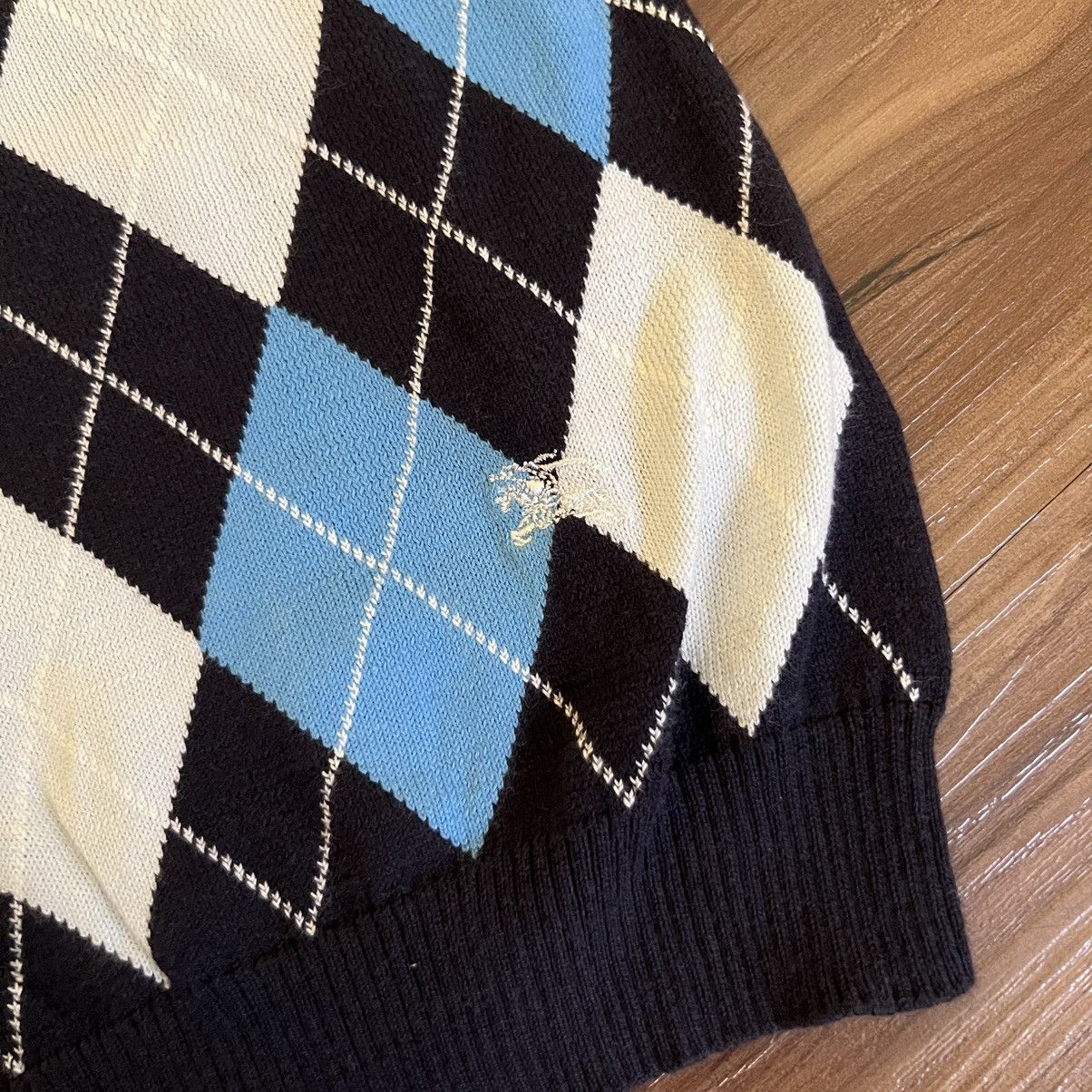 Burberry Burberry Blue Label Argyle knit half button Size XS / US 0-2 / IT 36-38 - 2 Thumbnail