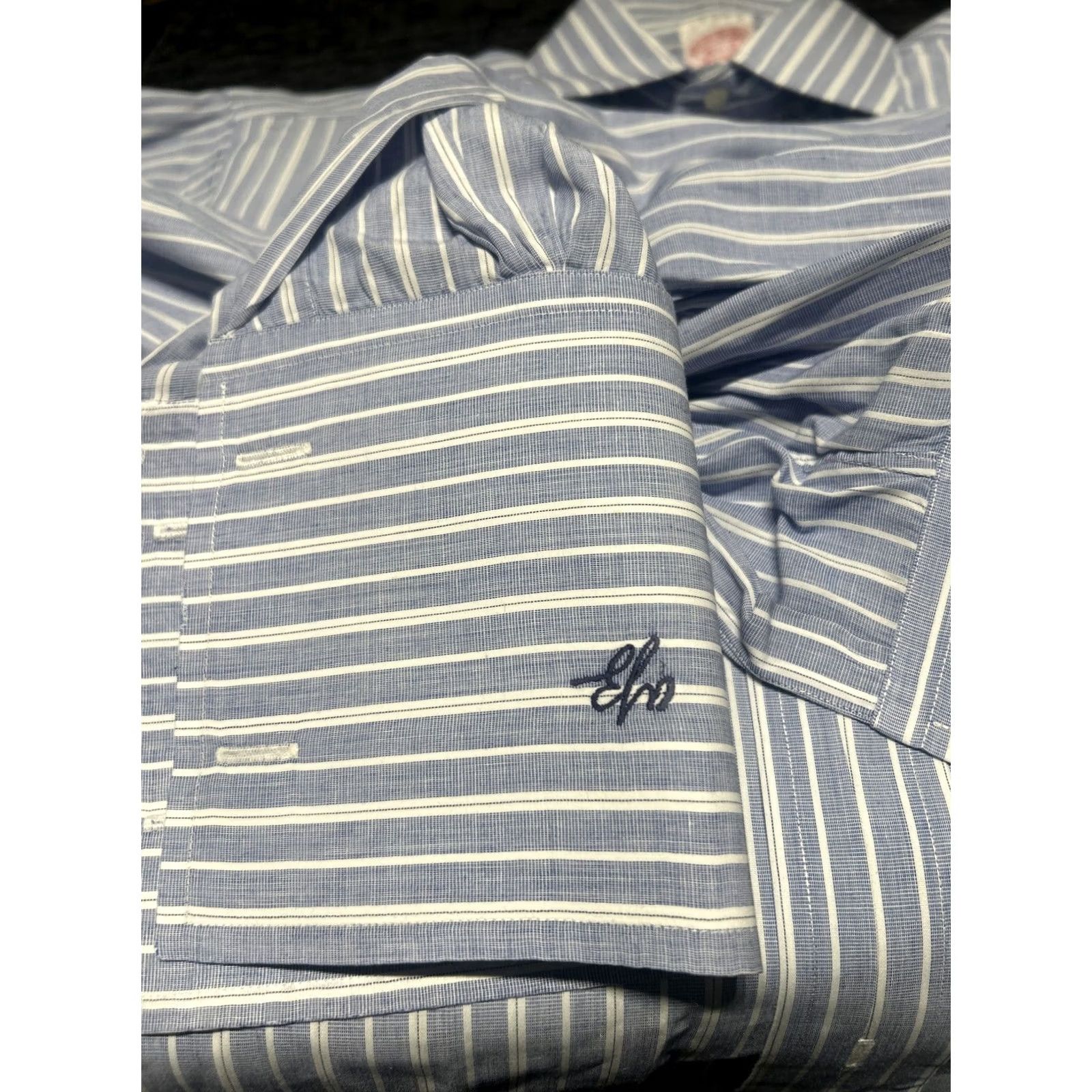 Brooks Brothers VINTAGE Brooks Brothers Shirt Mens Collared Button-Up 100% Cotton White Red 16 1/2-36 Long Sleeve XS? Size US L / EU 52-54 / 3 - 7 Thumbnail