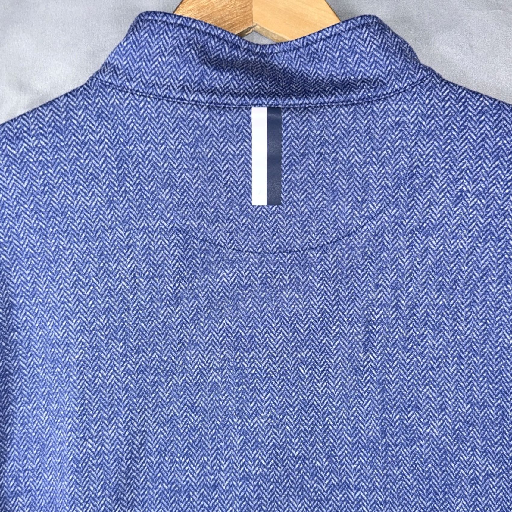 Vintage Rhoback Pullover Mens 2XL Blue Herringbone Long Sleeve Golf Size US XXL / EU 58 / 5 - 6 Thumbnail