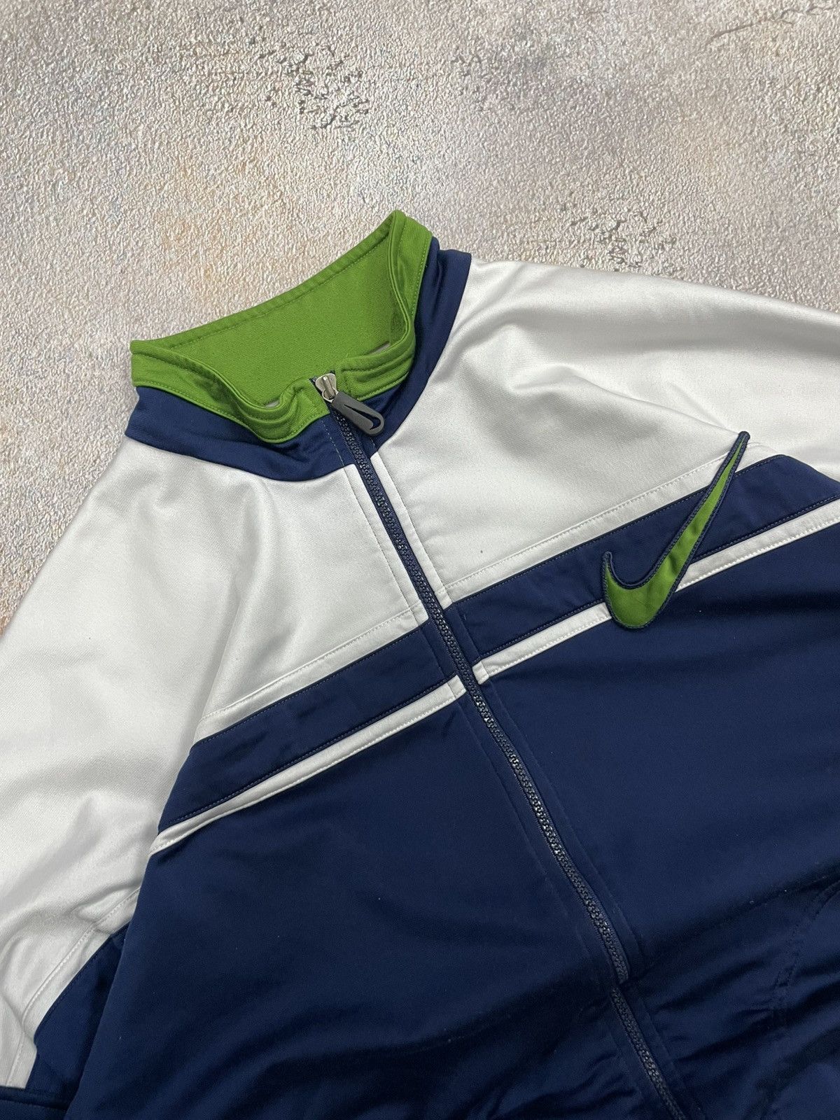 Nike Vintage Nike Big Swoosh Cotton Boxy Track Jacket Size US XL / EU 56 / 4 - 3 Thumbnail