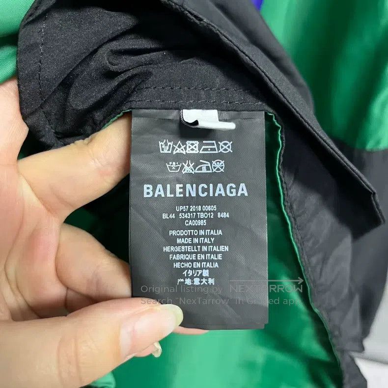 Balenciaga Balenciaga Green Color Block Sports Jacket Size US S / EU 44-46 / 1 - 3 Thumbnail