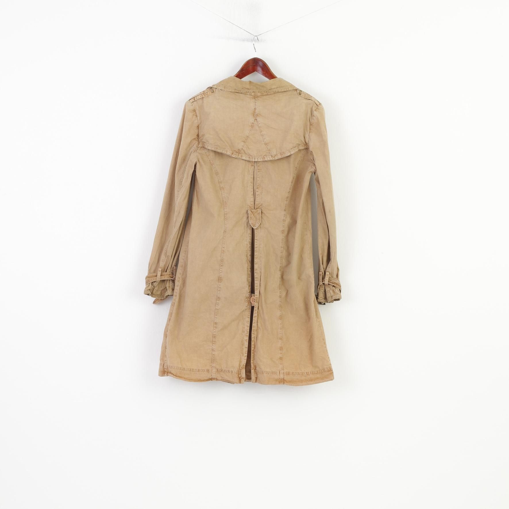 Vintage Me.Collection Women 36 S Coat Brown Double Breasted 4400 Size XS / US 0-2 / IT 36-38 - 7 Thumbnail