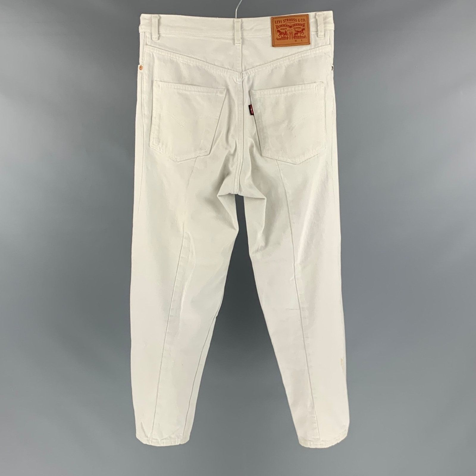 Vetements VETEMENTS Size 32 White Light Blue Cotton Button Fly Jeans Size US 32 / EU 48 - 2 Thumbnail