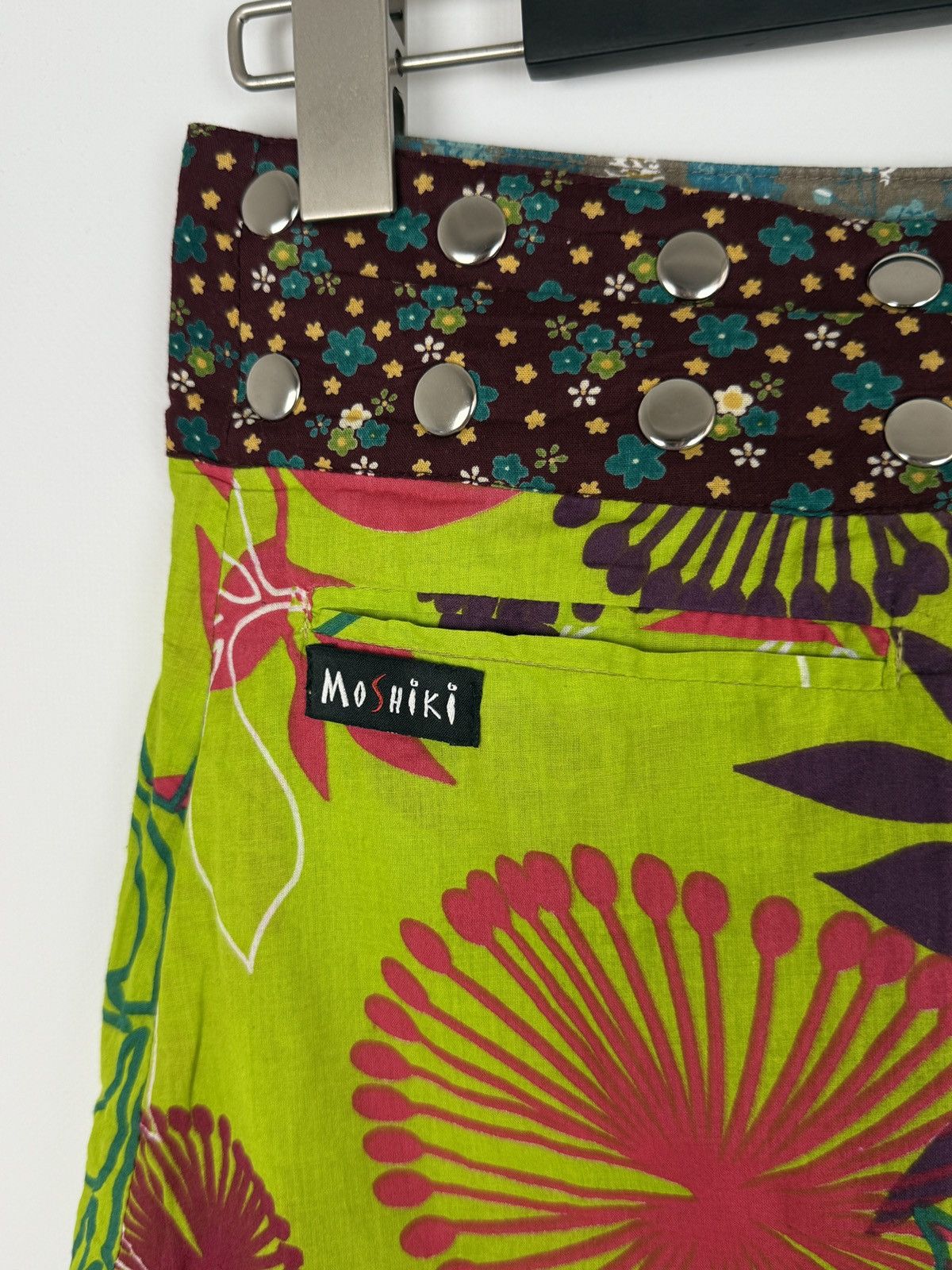 Vintage Y2K Vintage Moshiki & Nijens Patchwork Reversible Mini Skirt Size 28" / US 6 / IT 42 - 6 Thumbnail
