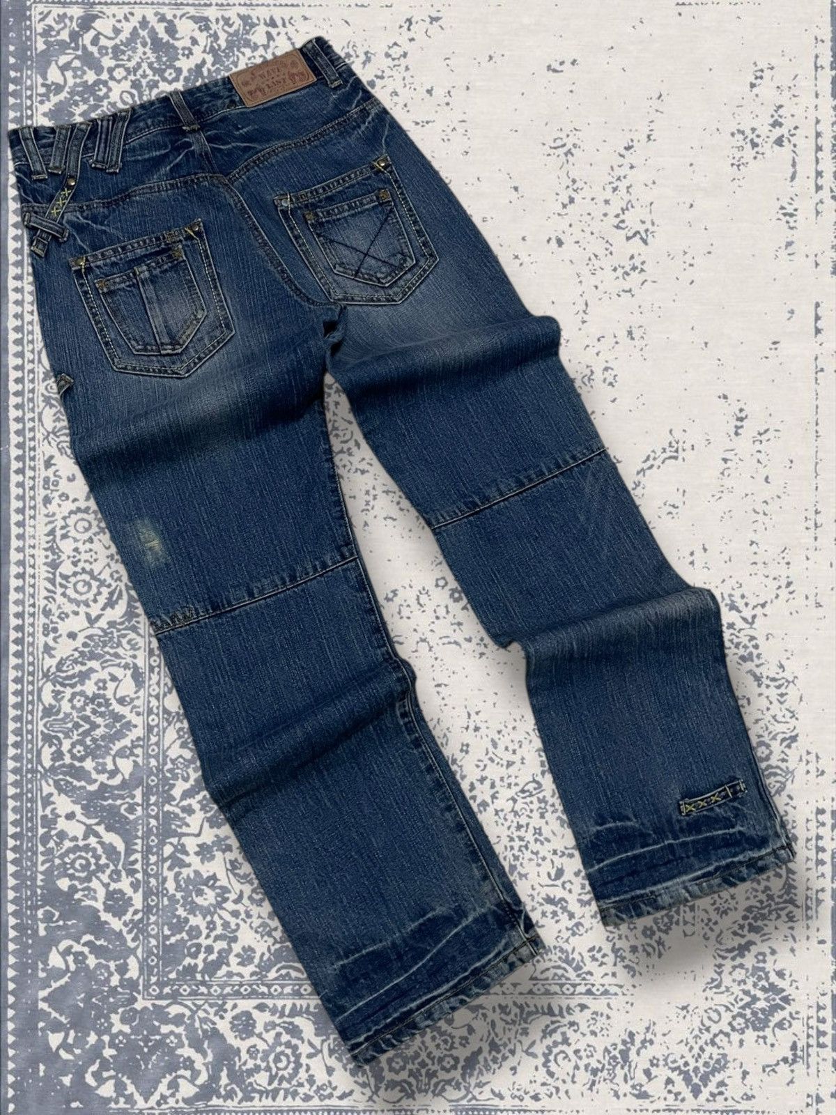 Designer × Japanese Brand × Vintage Vintage 1990s Japan Designer Wavelist Distressed Denim Size US 27 - 9 Thumbnail