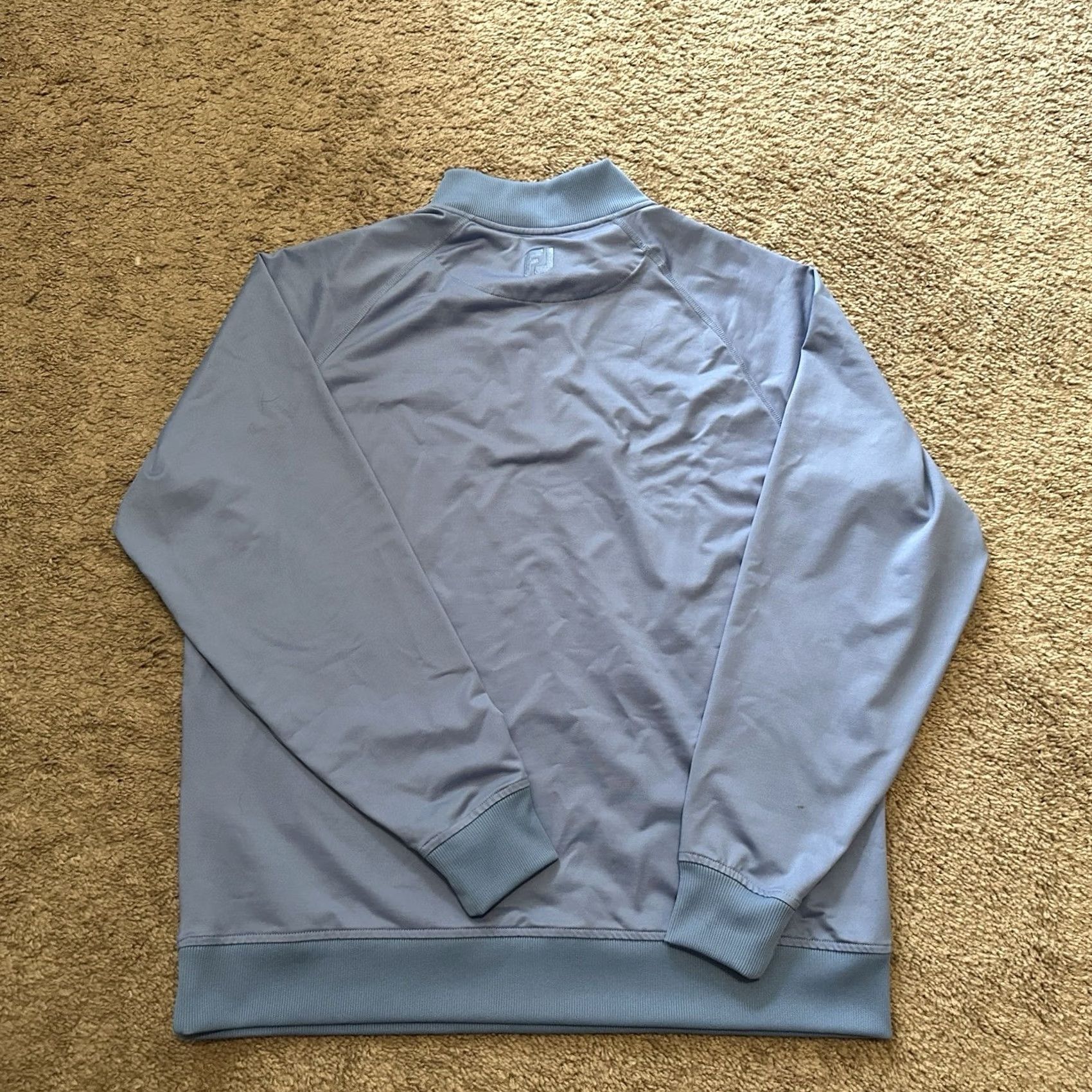 Footjoy FootJoy Sweater Pullover 1/4 Zip Mens L Blue Golf Performance Knit Mock Neck Embroidered Logo Zipper Regular Fit Size US L / EU 52-54 / 3 - 5 Thumbnail