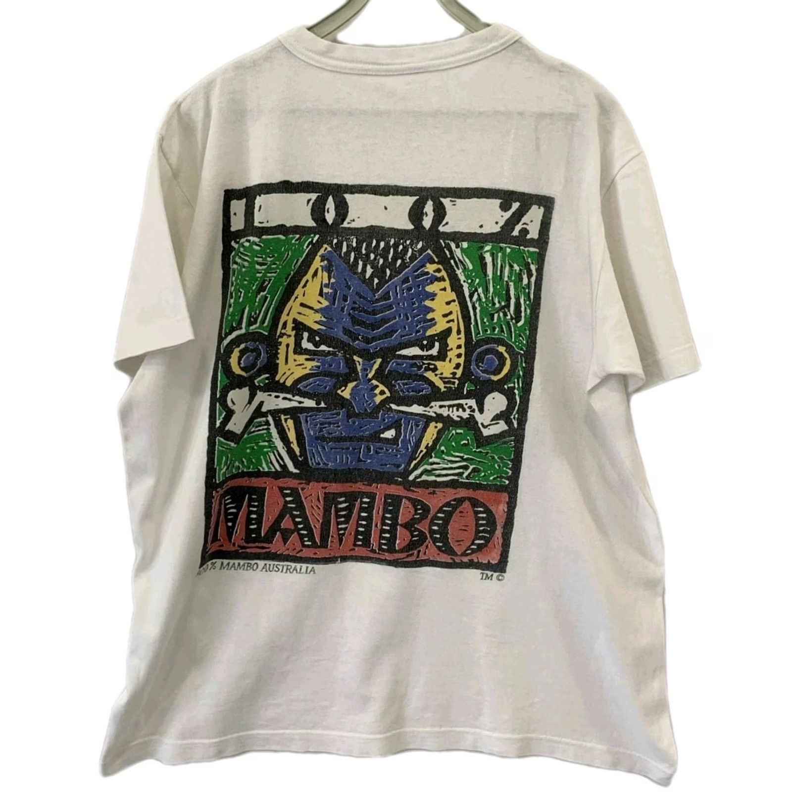Mambo VINTAGE Mambo T-Shirt White XL 90s Red Star Logo Graphic Mens Size US XL / EU 56 / 4 - 2 Thumbnail