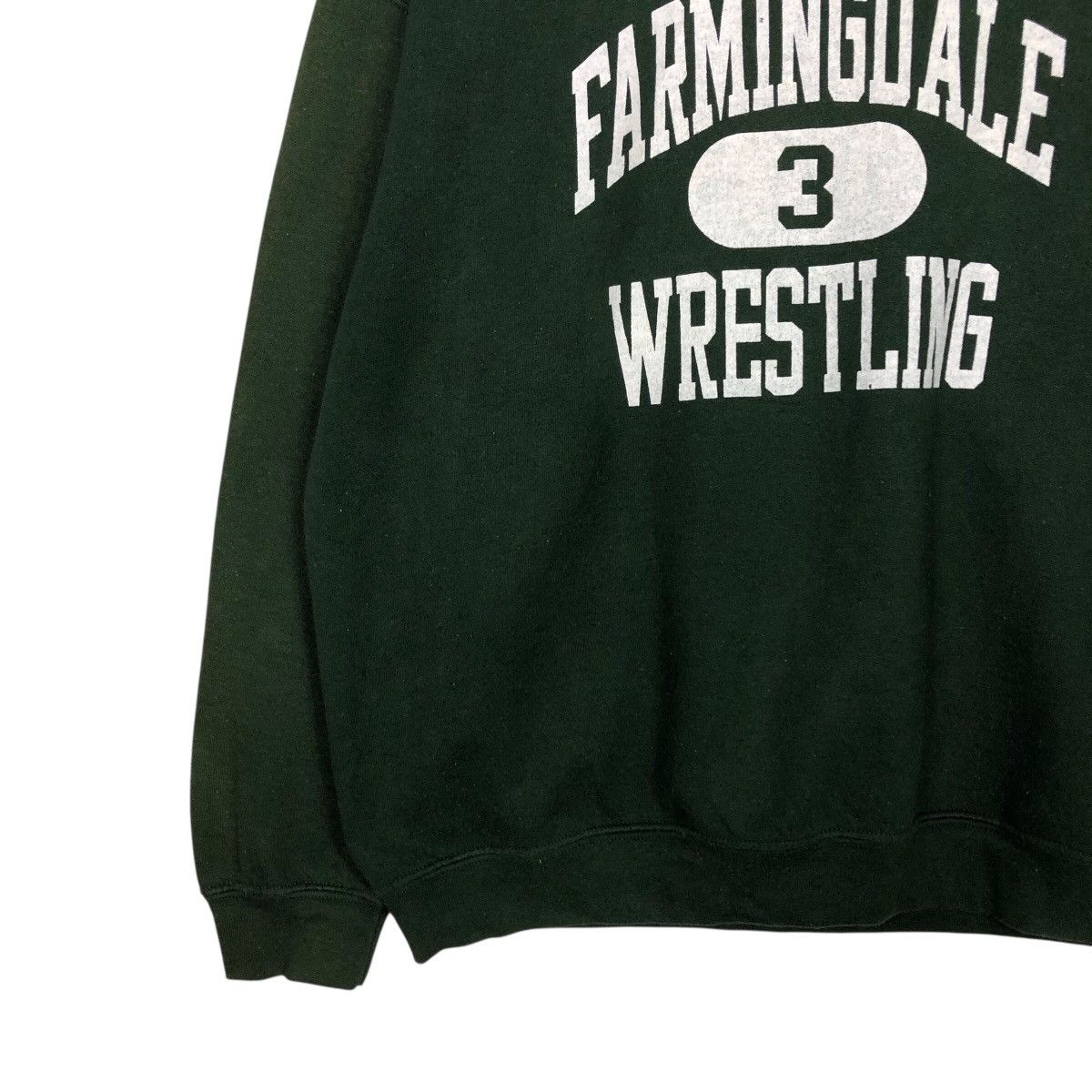 Japanese Brand × Vintage 📌Rich Green Vintage Sweatshirt Farmingdale Wrestling Size US L / EU 52-54 / 3 - 5 Thumbnail