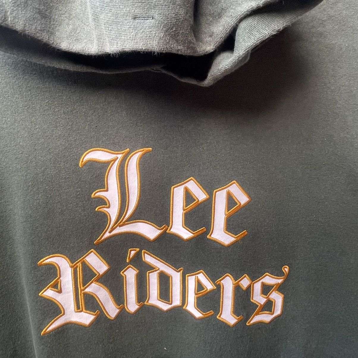 Lee 🔥Vintage 90s Lee Riders Embroidered Spellout Pullover Hoodie Size US L / EU 52-54 / 3 - 6 Thumbnail