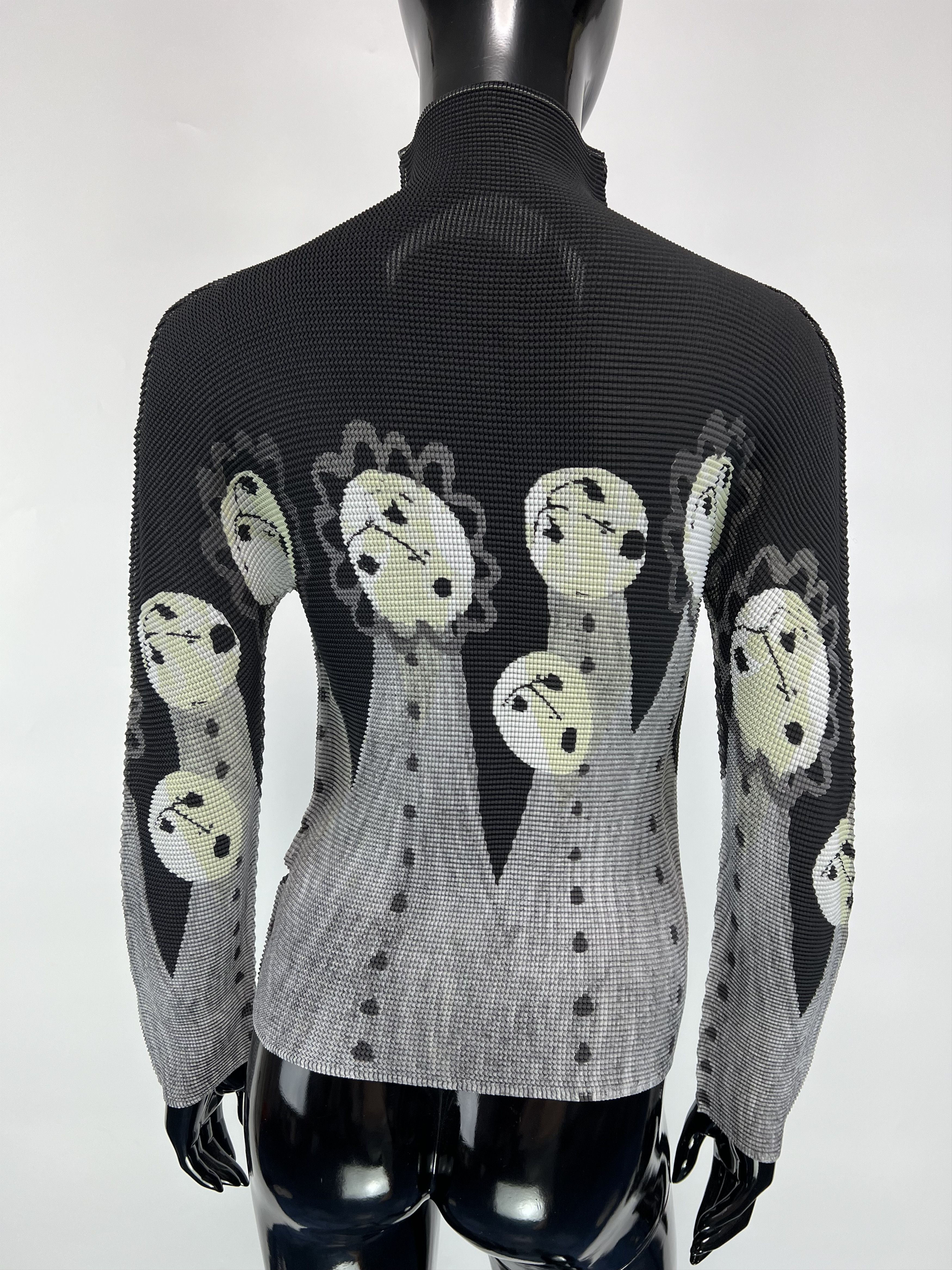 Issey Miyake Issey Miyake Pleated High Neck Long Sleeve Top Blouse Size ONE SIZE - 3 Thumbnail