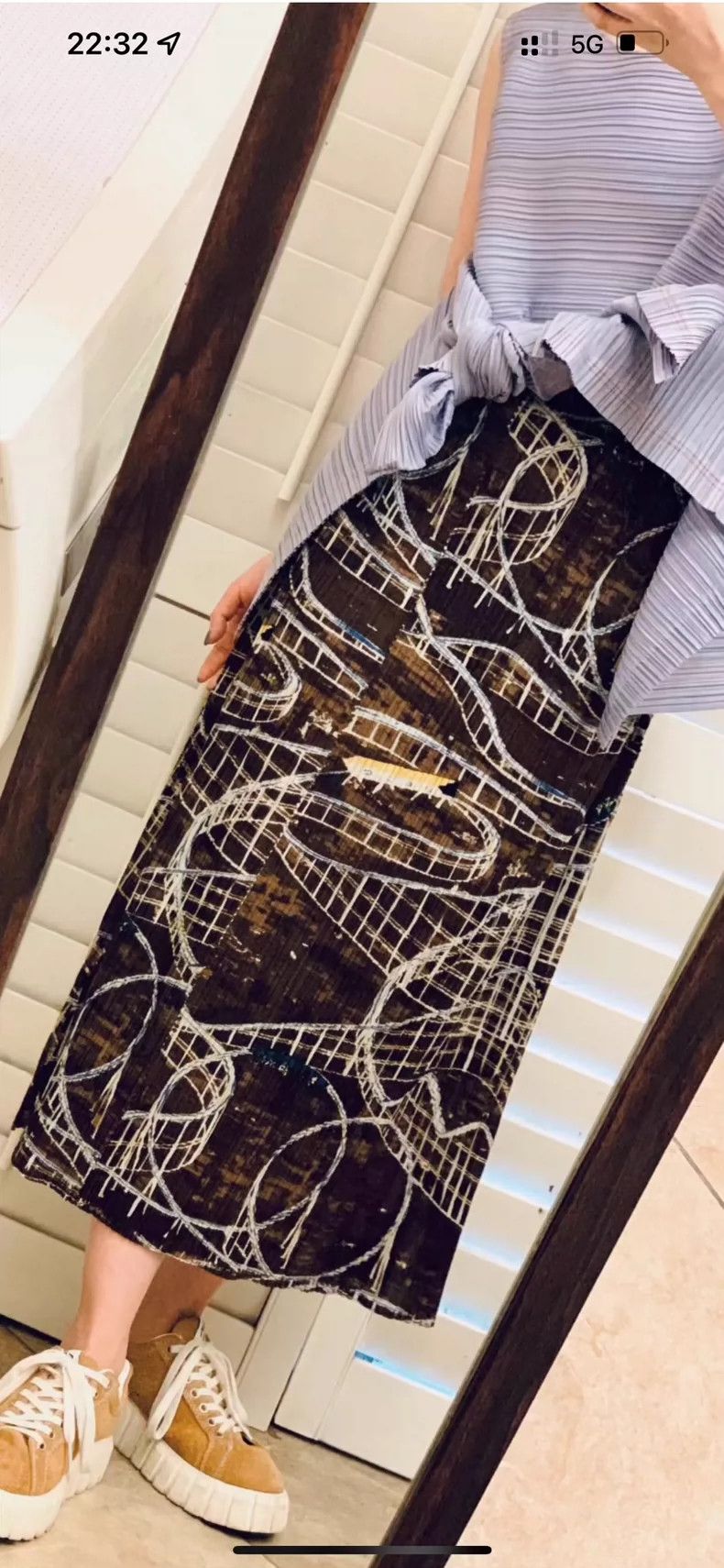 Issey Miyake Issey Miyake size:2 Brown amusement park roller coaster gr Size 22" - 4 Thumbnail