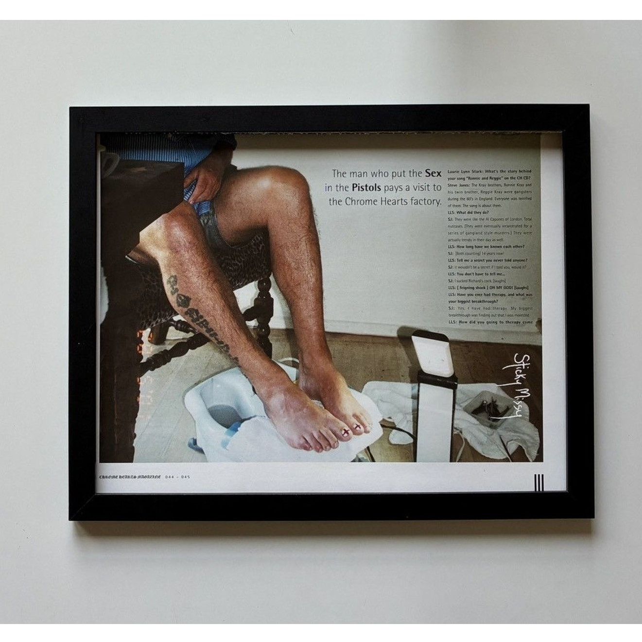 Chrome Hearts × Japanese Brand × Vintage Chrome Hearts legs out photo Poster framed 9x11 Size ONE SIZE - 1 Thumbnail