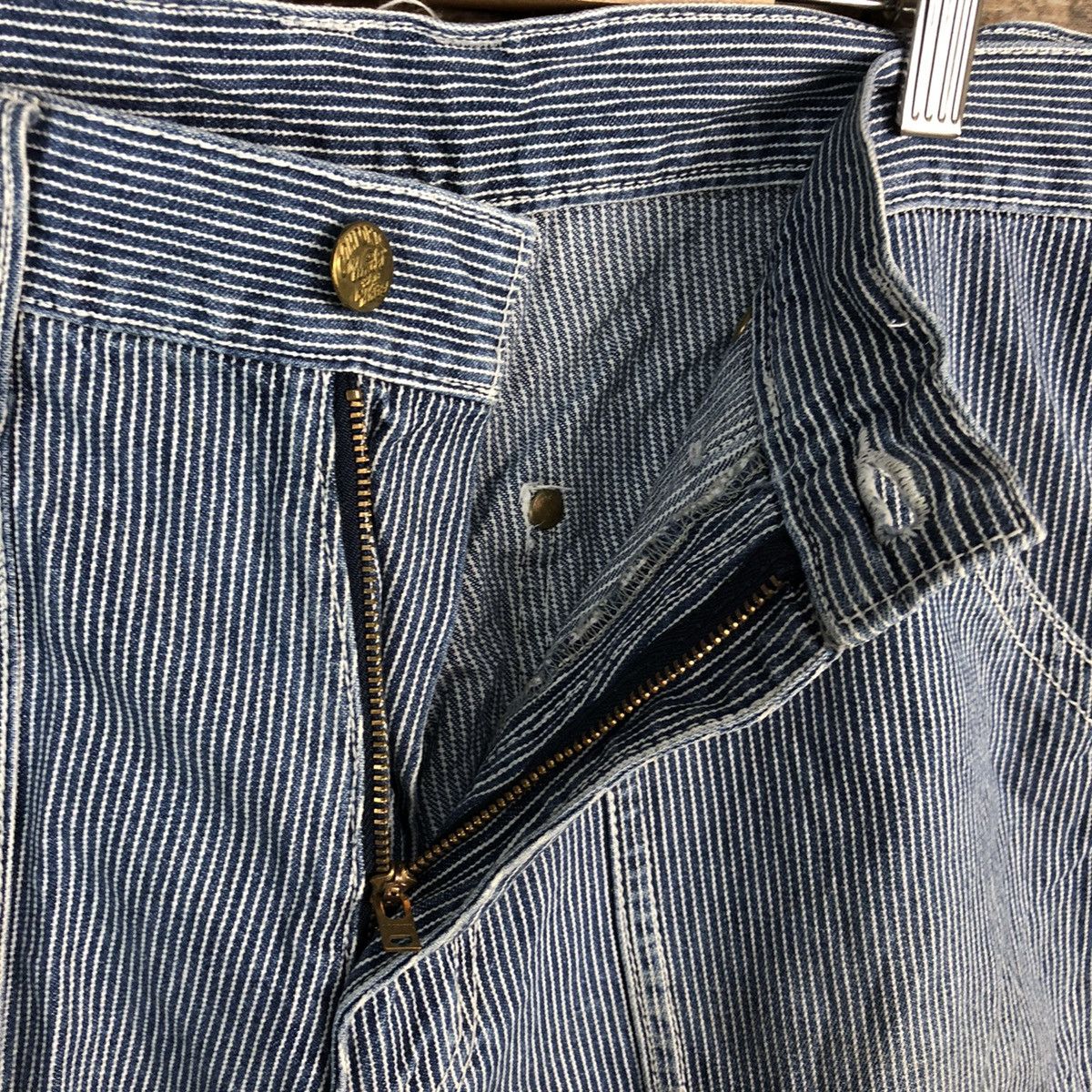 Japanese Brand Dogman Blue Striped Multipocket utility cargo Pants #A2160 Size US 33 - 14 Thumbnail